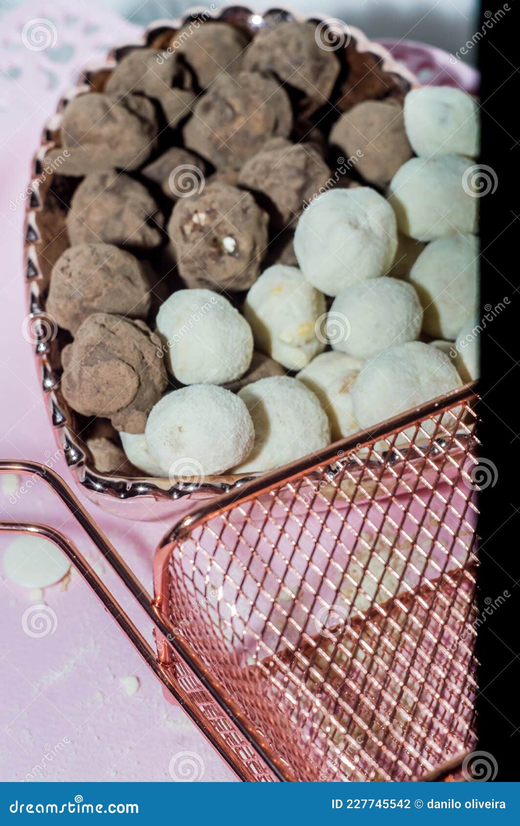 Handmade Condensed Milk and Chocolate Popcorn in a Bowl Stock Photo