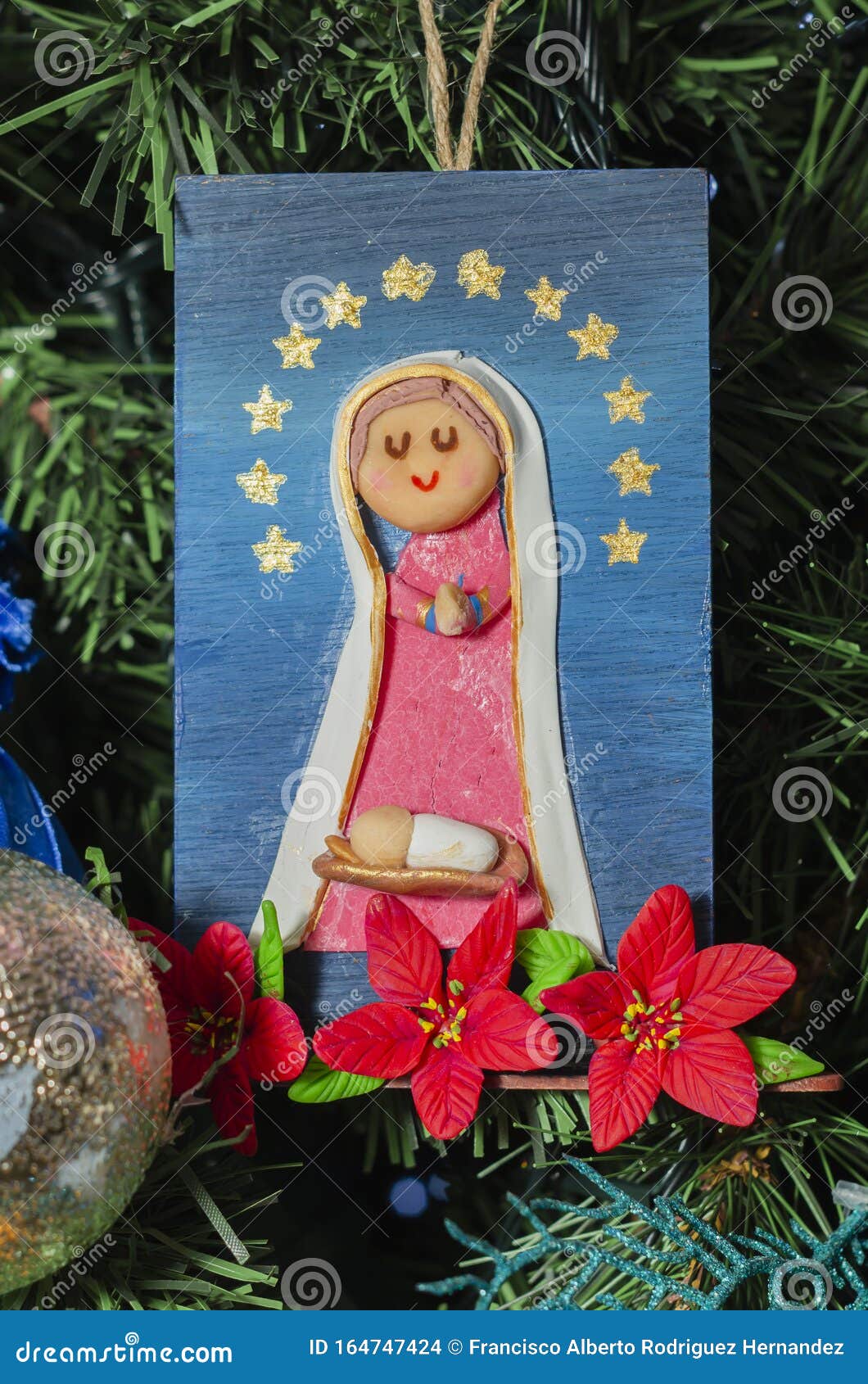 Handmade Decorations for Christmas Tree, Virgin Mary with Easter ...