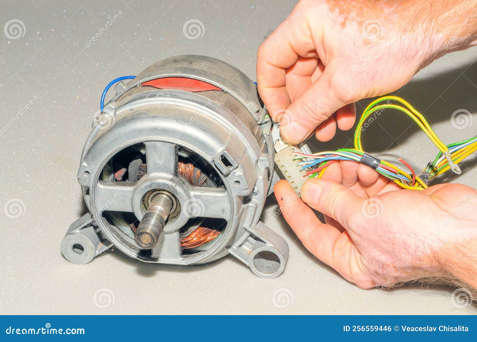 Repair and Maintenance of the Electric Motor Stock Photo Image of