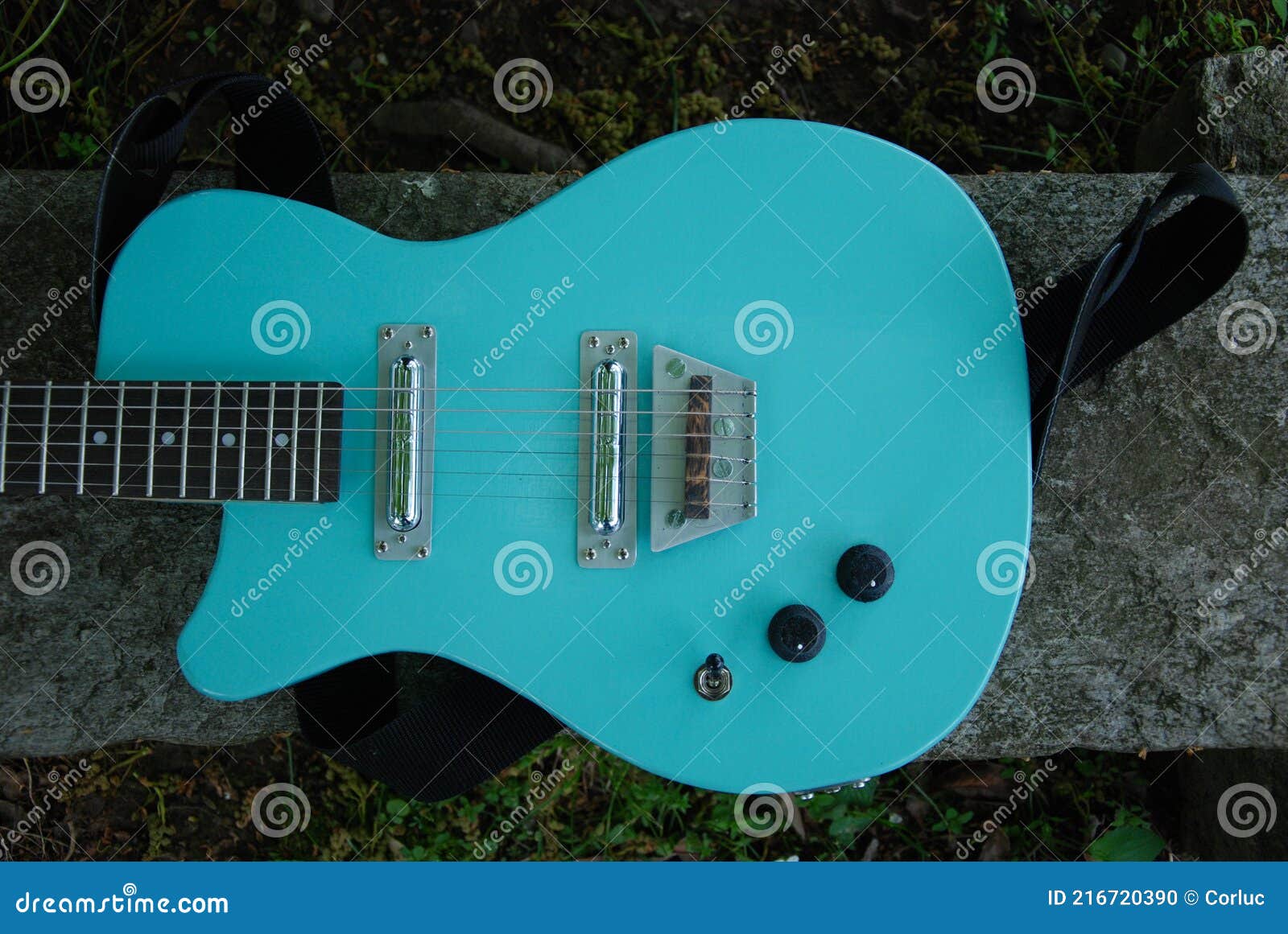Handmade electric guitar stock photo. Image of music 216720390