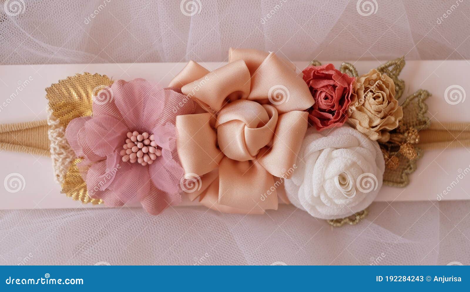 Handmade Headband Hair Accessory with Unique and Beautiful Design Made Out  of Fabric in Beautiful Colors Stock Image - Image of accessory, crafting:  192284243