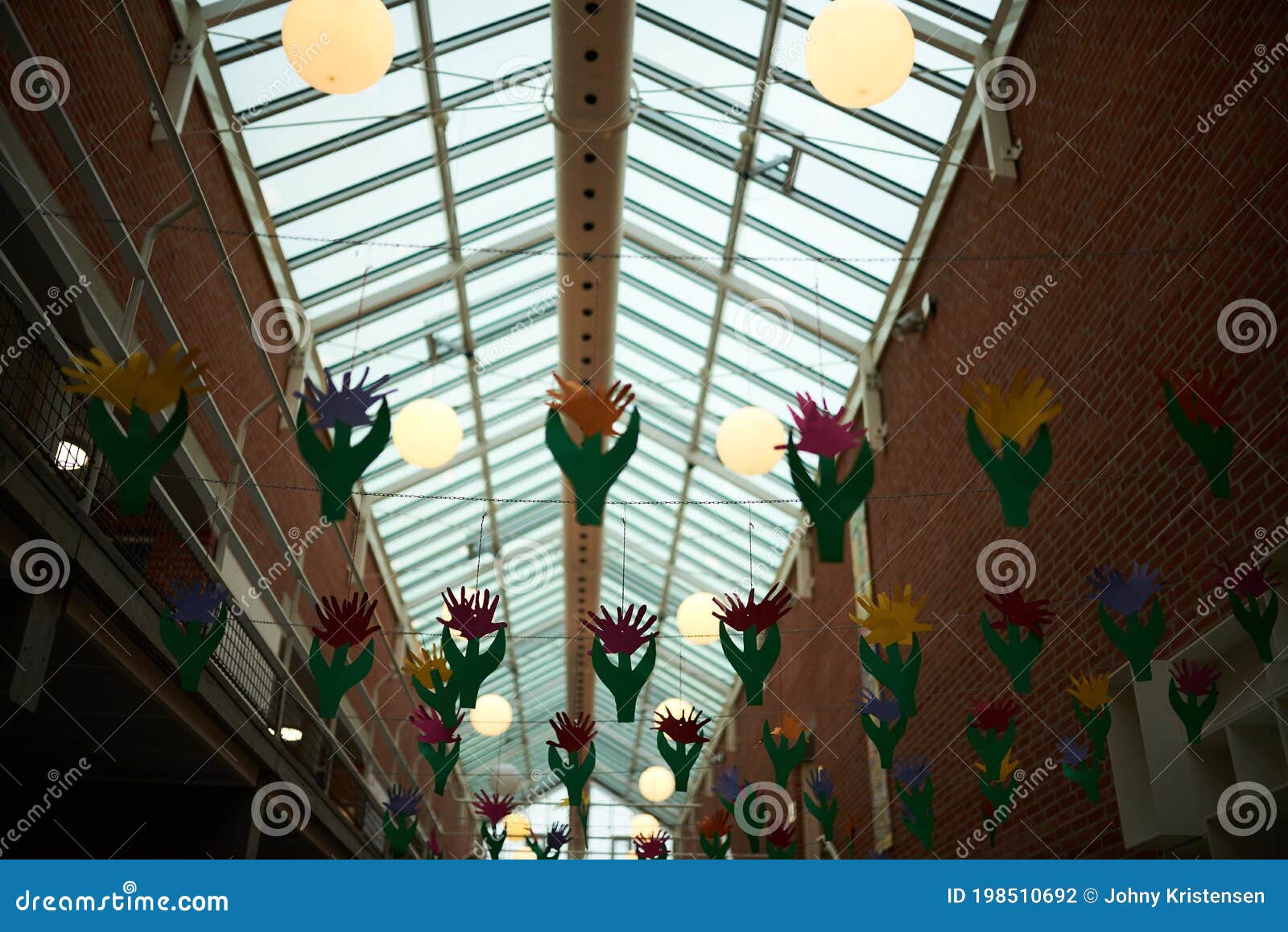 Handmade Flowers Hanging from the Ceiling Editorial Photography Image