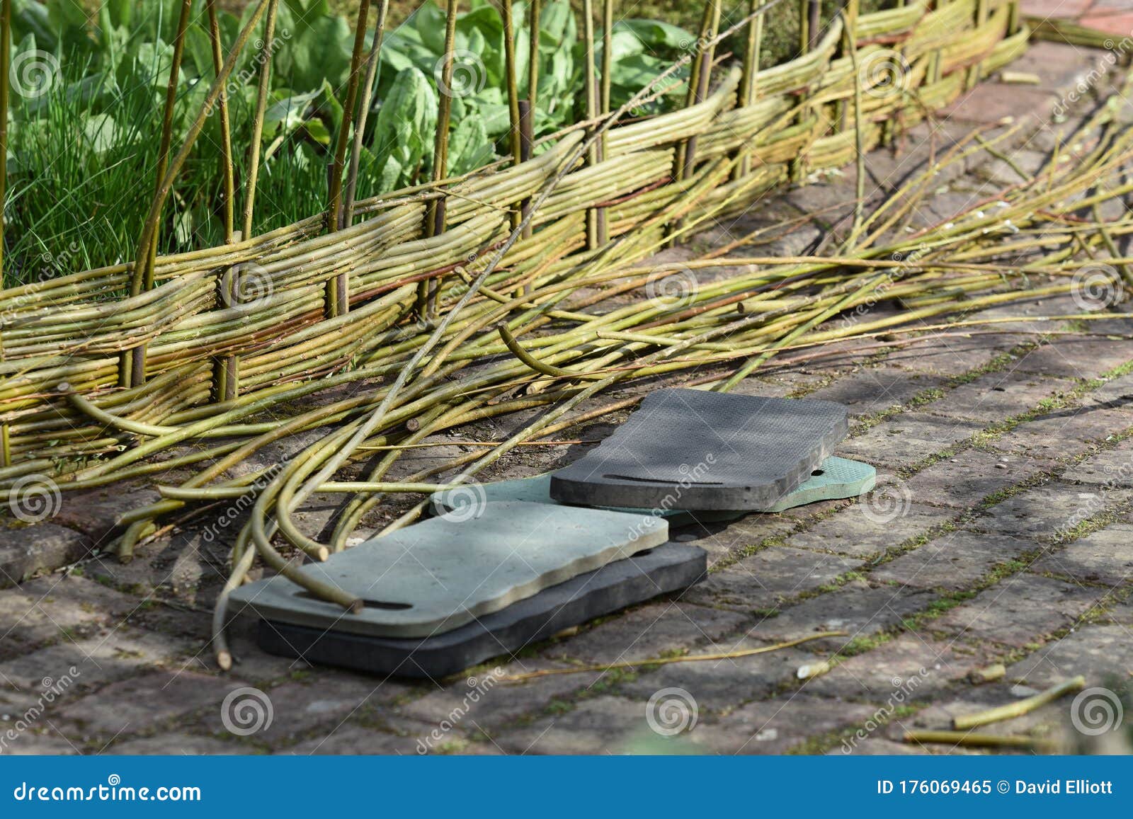 Handmade Garden Willow Edging Stock Image Image of natural, lattice 176069465