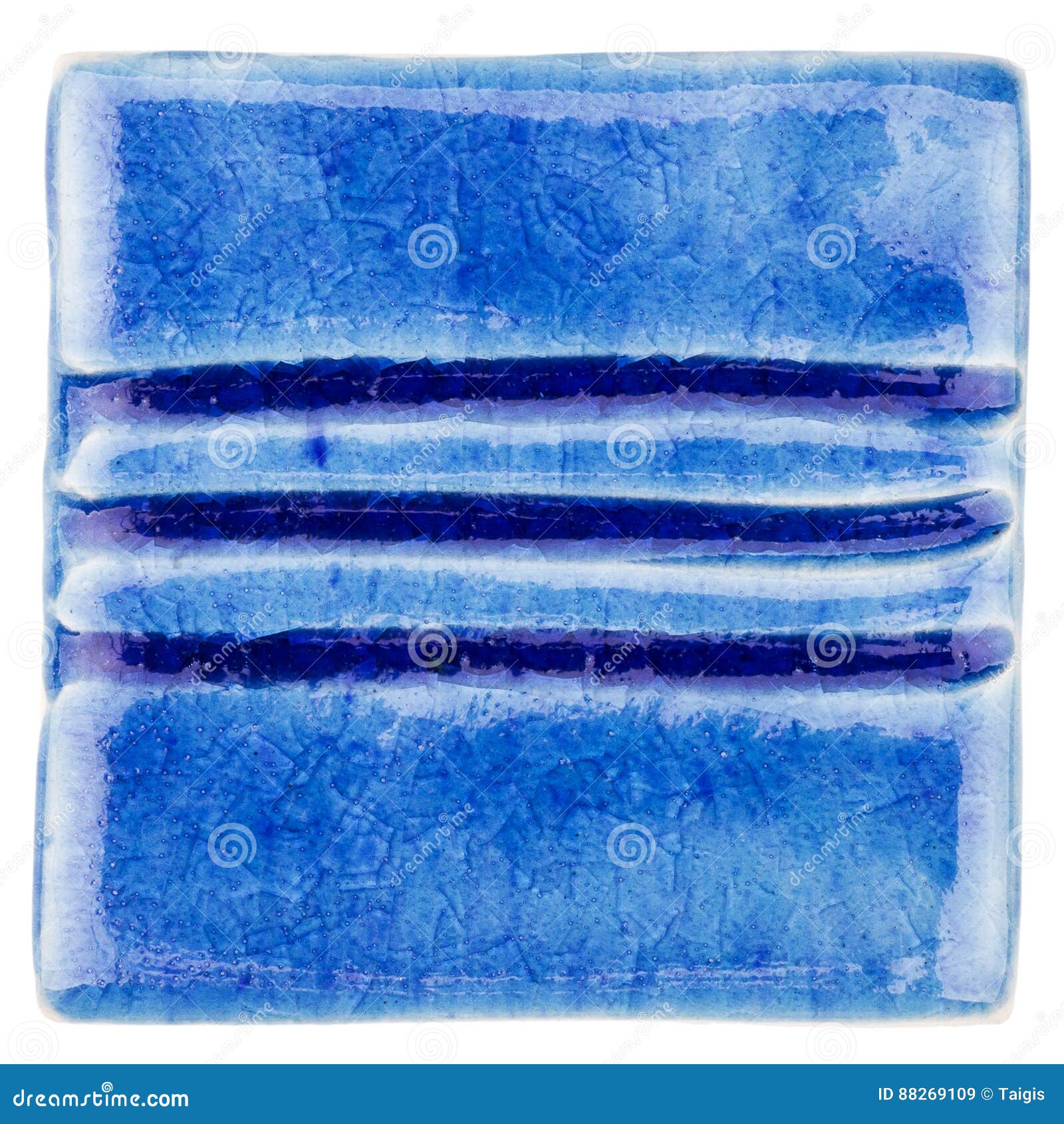 Handmade Glazed Ceramic Tile Stock Image Image of geometric, paint