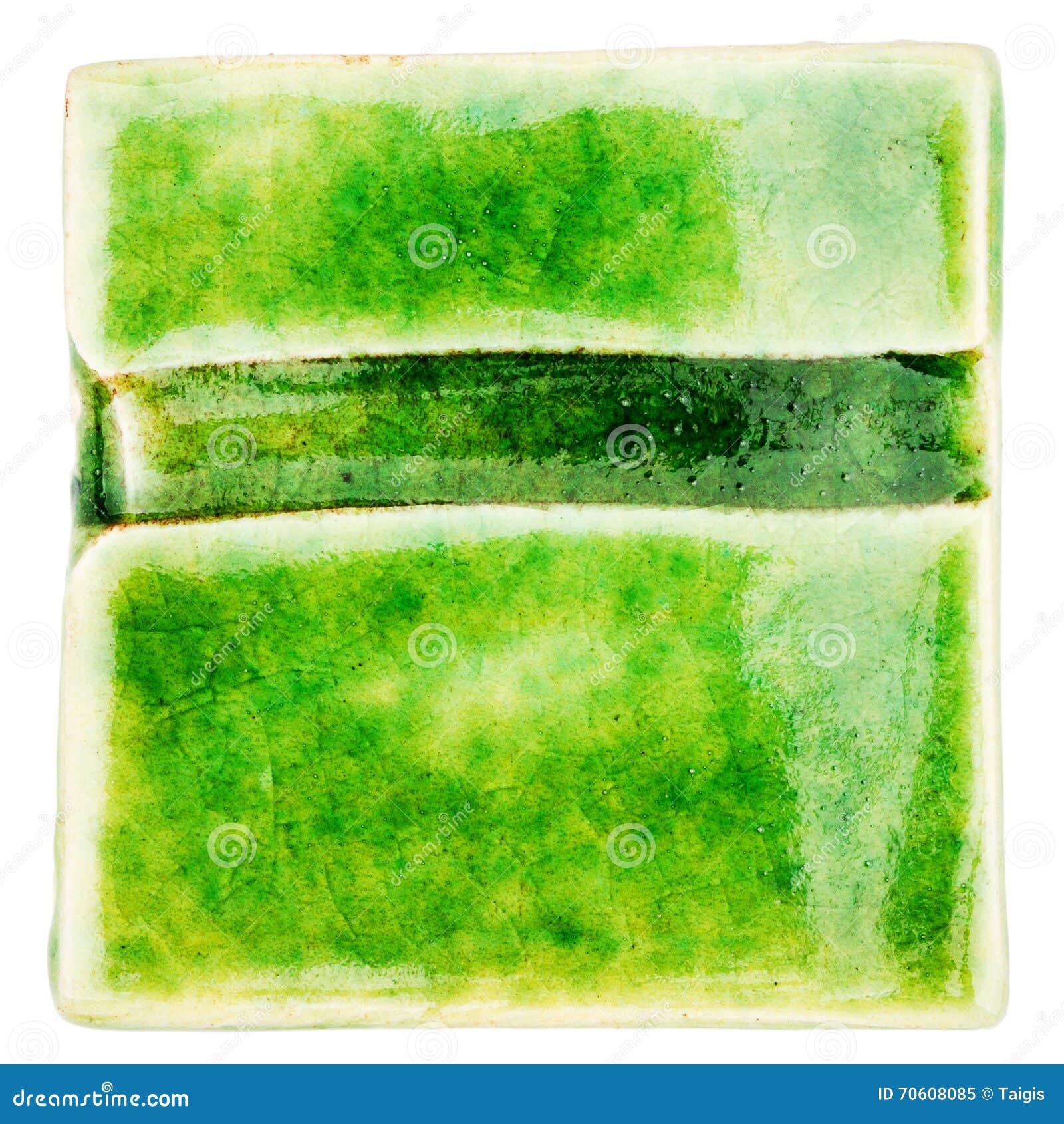 Handmade Glazed Ceramic Tile Stock Image Image of green, decor 70608085