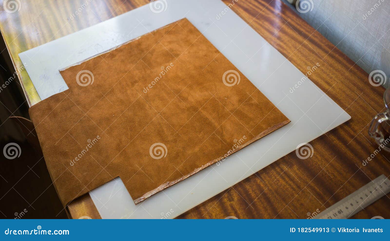 Handmade Handicraft Leather Bag Sewing Process. Leather