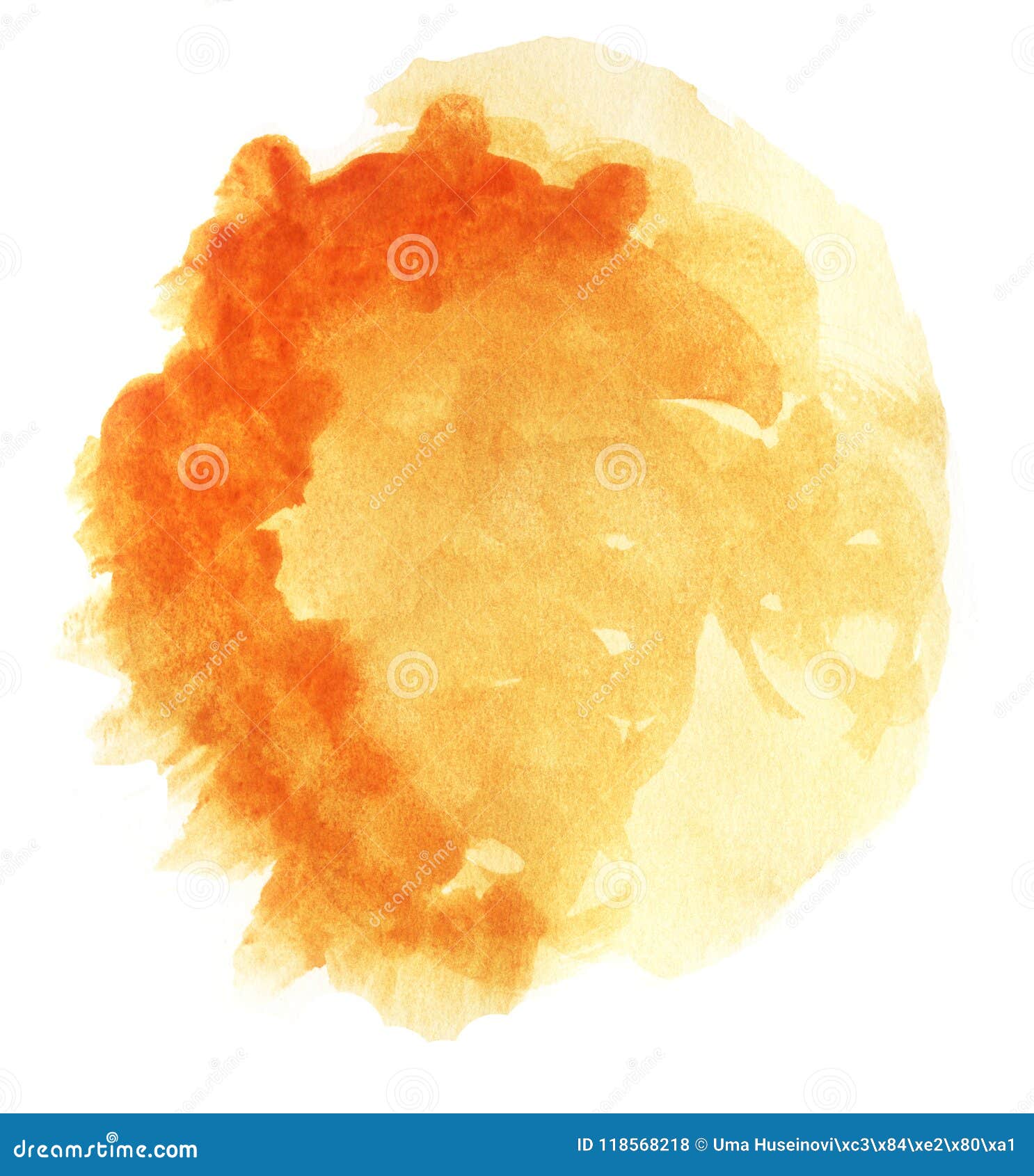 Splat Of Orange Watercolor Stock Illustration Illustration Of Element