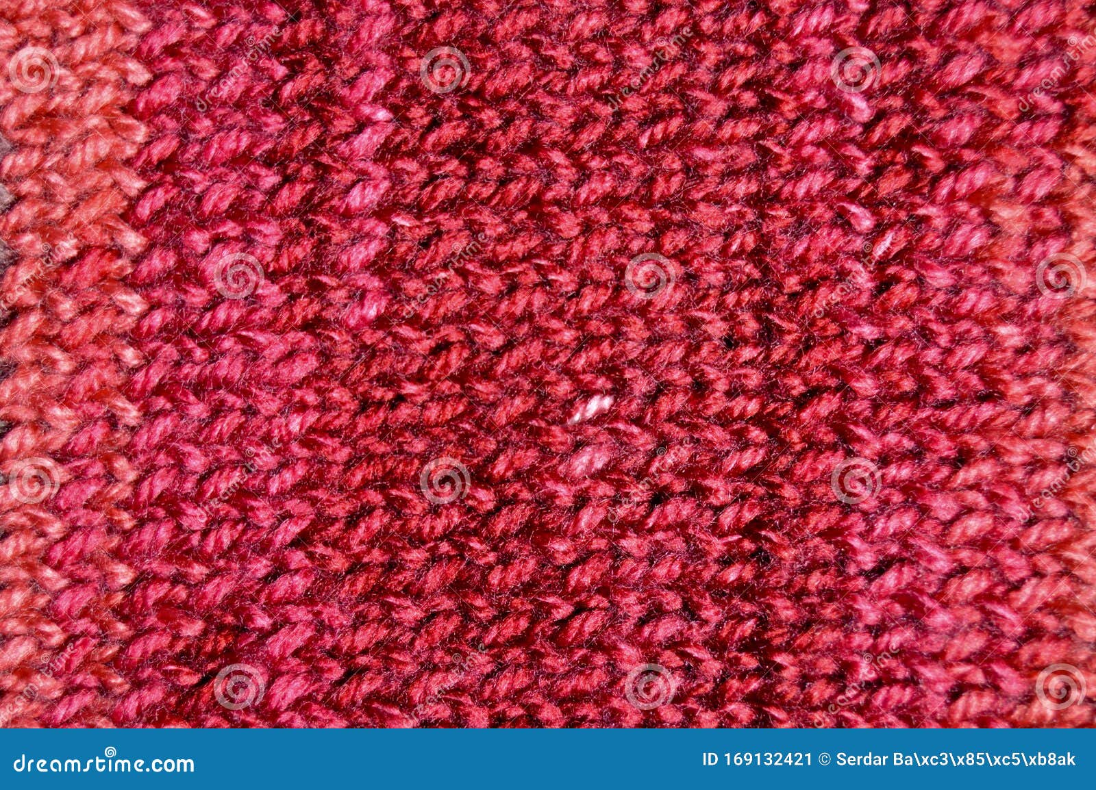 Handmade Knitted Fabric Red Wool Background Texture Stock Image - Image ...