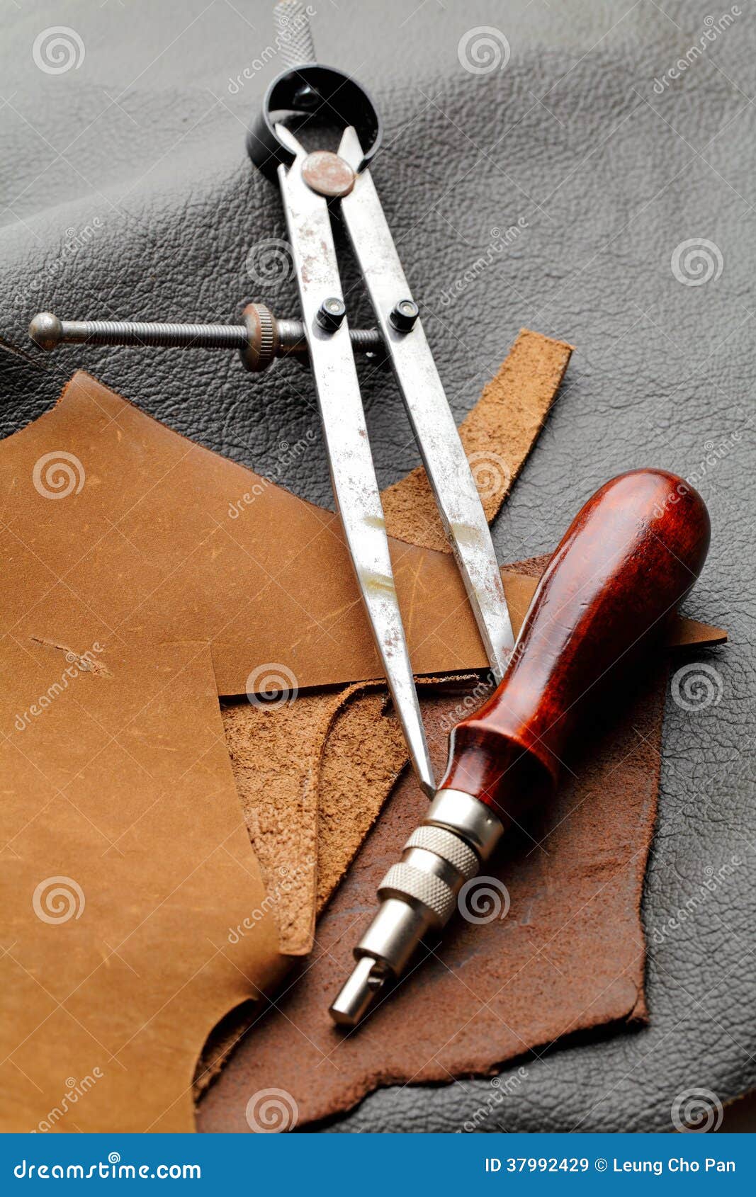 Handmade Leathercraft Equipment Stock Image Image of tool