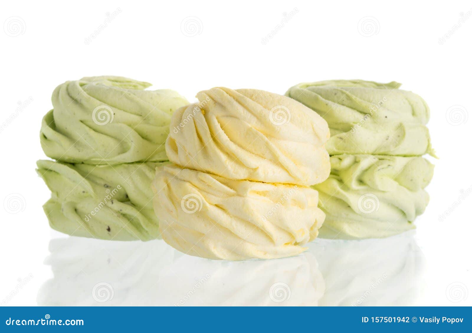 Handmade Marshmallows from Natural Ingredients Isolated Stock Photo