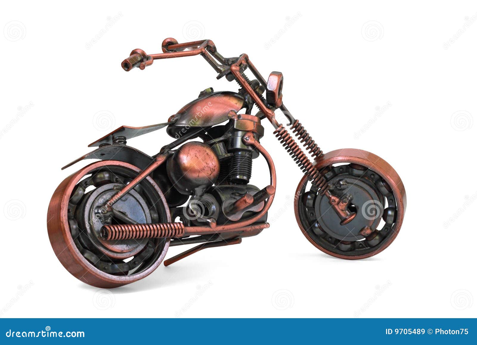 Handmade Model of Custom Motorcycle Stock Image Image of horsepower