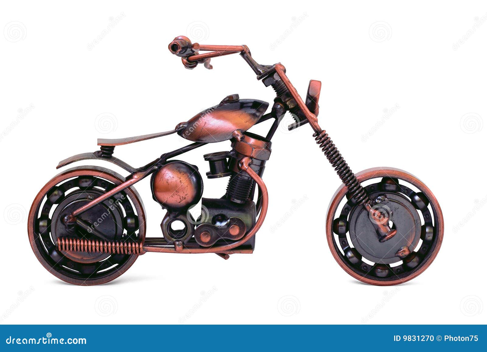 Handmade Model of Custom Motorcycle Stock Photo Image of model