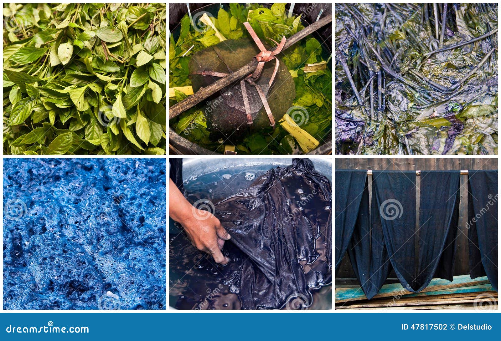 handmade natural indigo dye step by step