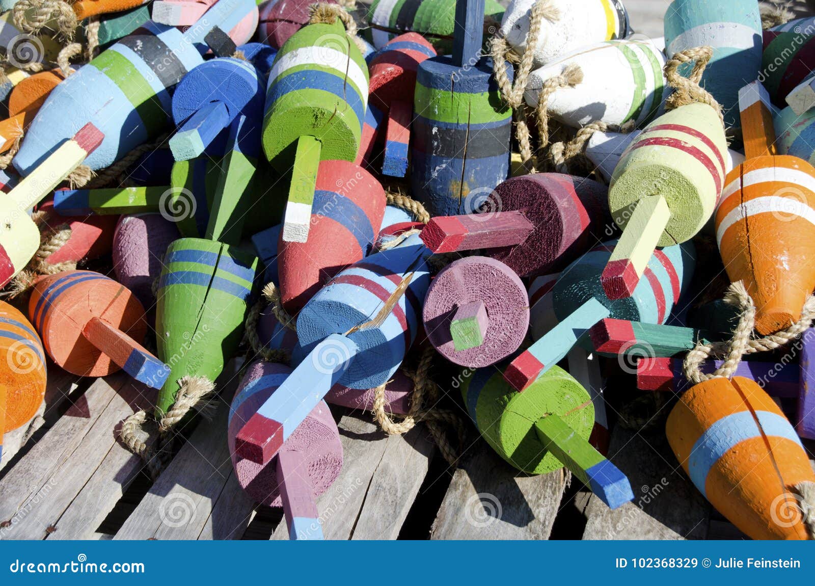 Lobster Buoys stock image. Image of float, wood, maine 102368329
