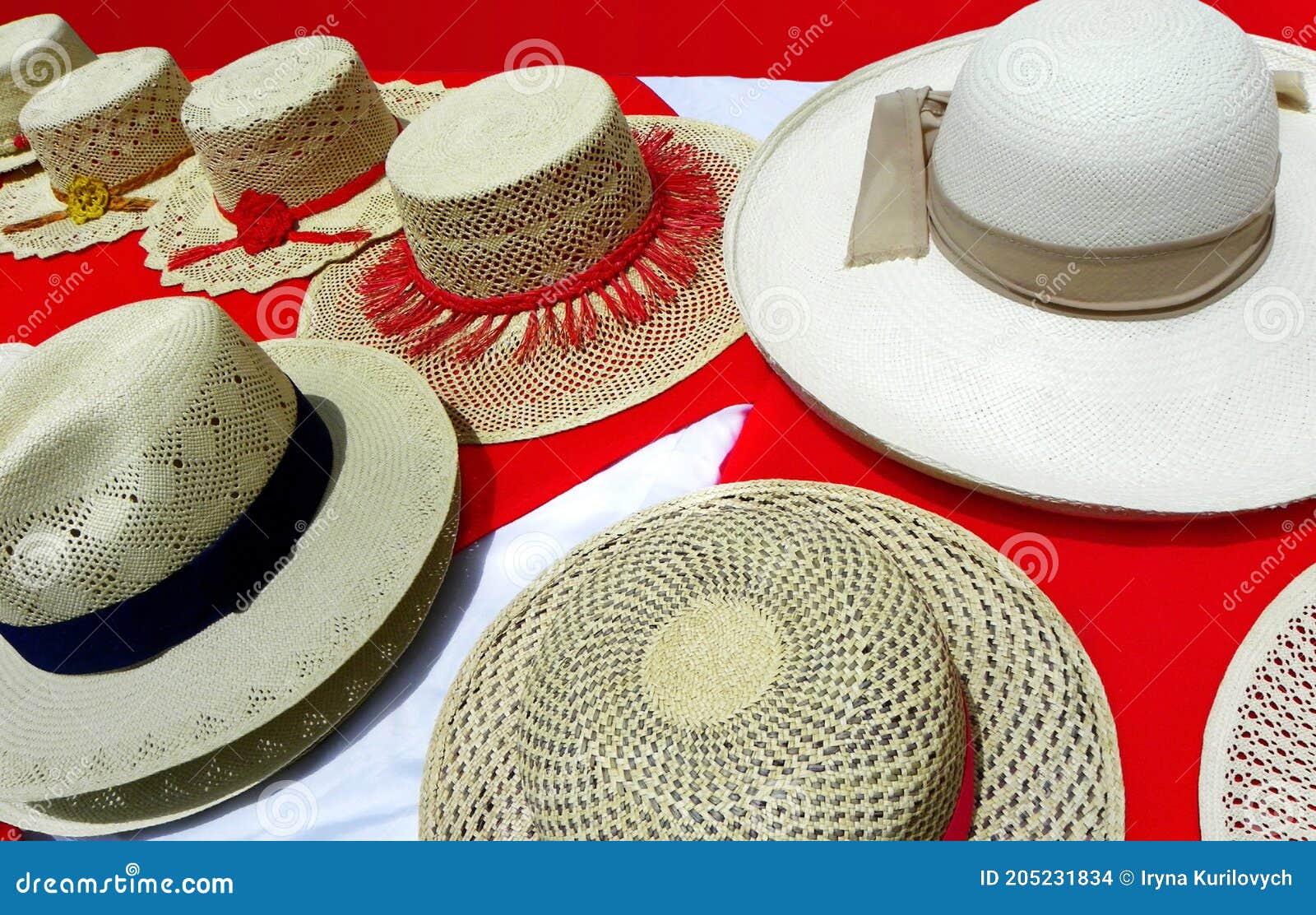 handmade panama hats or paja toquilla hats, ecuador