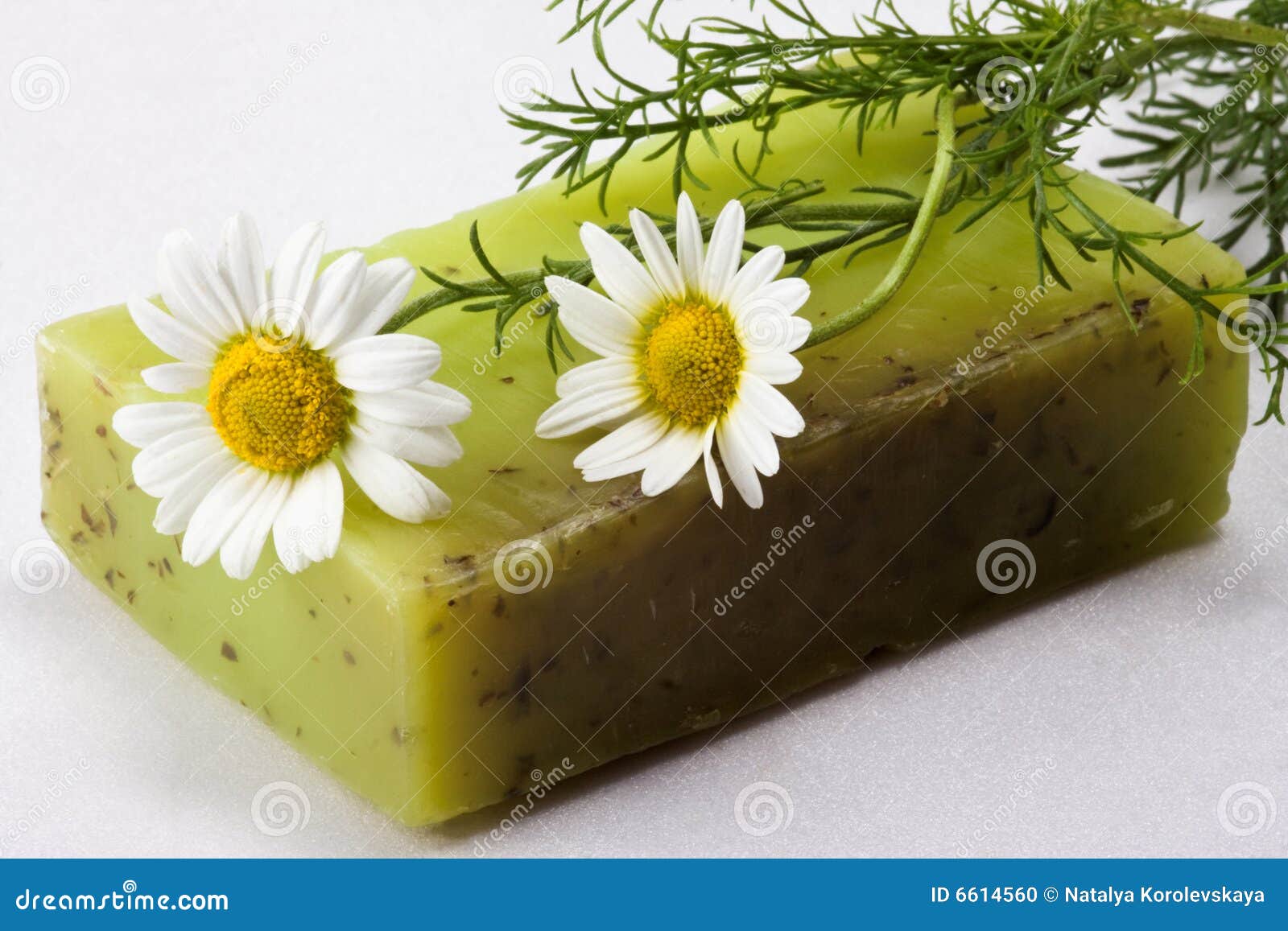 handmade soap with chamomile