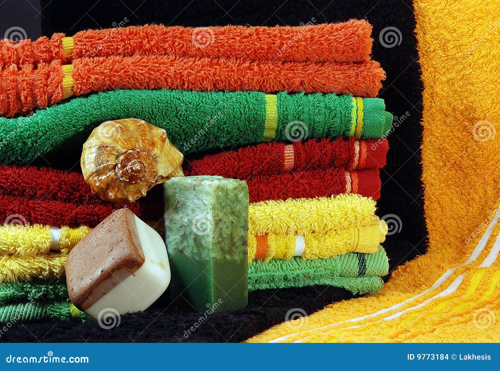 Handmade soap and towels stock photo. Image of healthcare 9773184