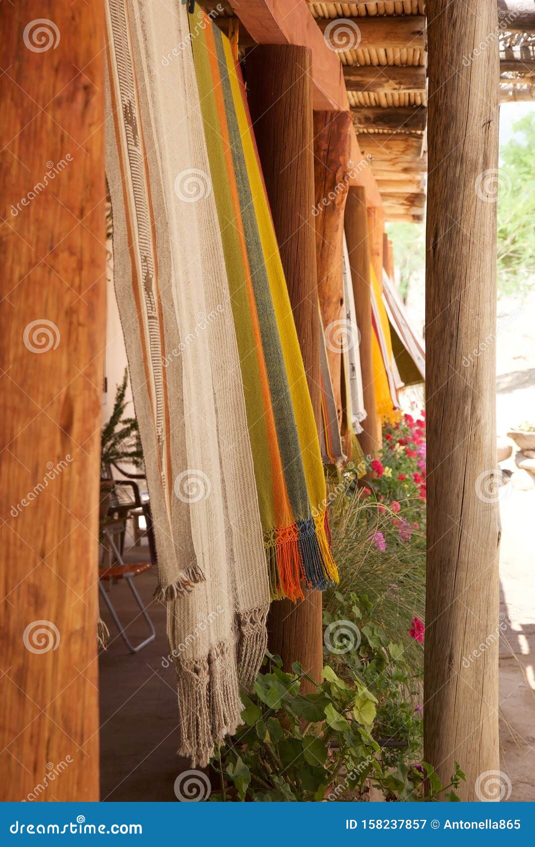 handmade textile products along the road camino de los artesanos, jujuy province, argentina