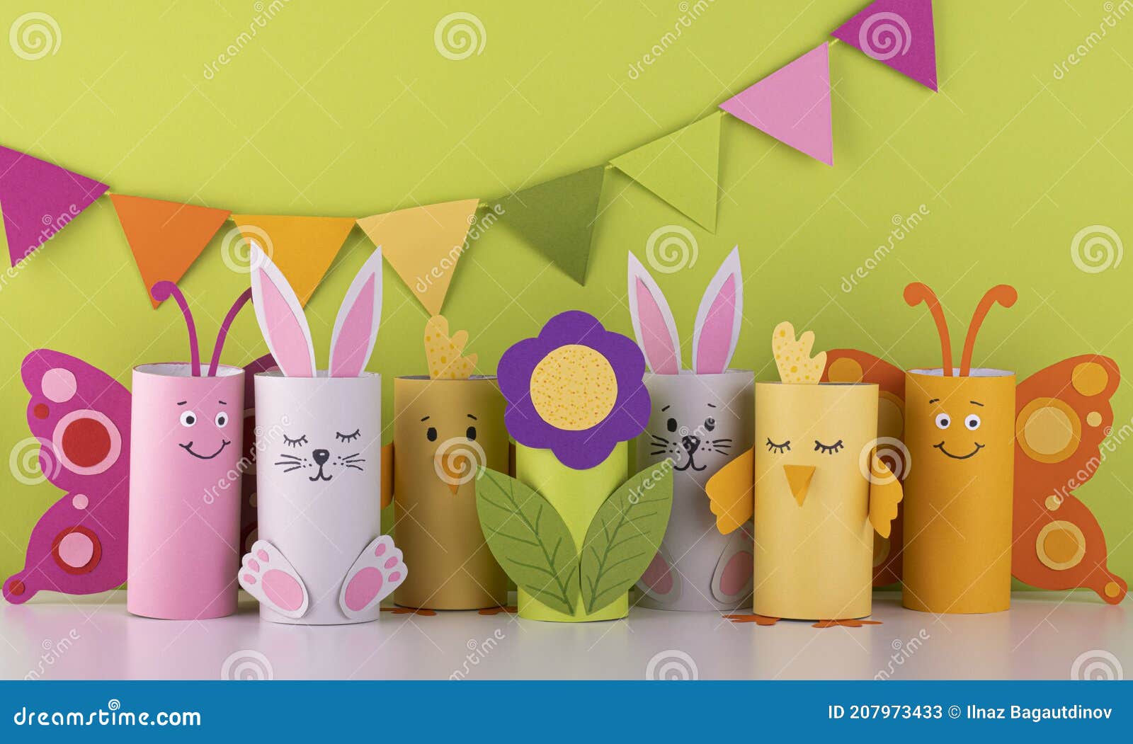 Recycled Toilet Roll Easter Bunny Stamp