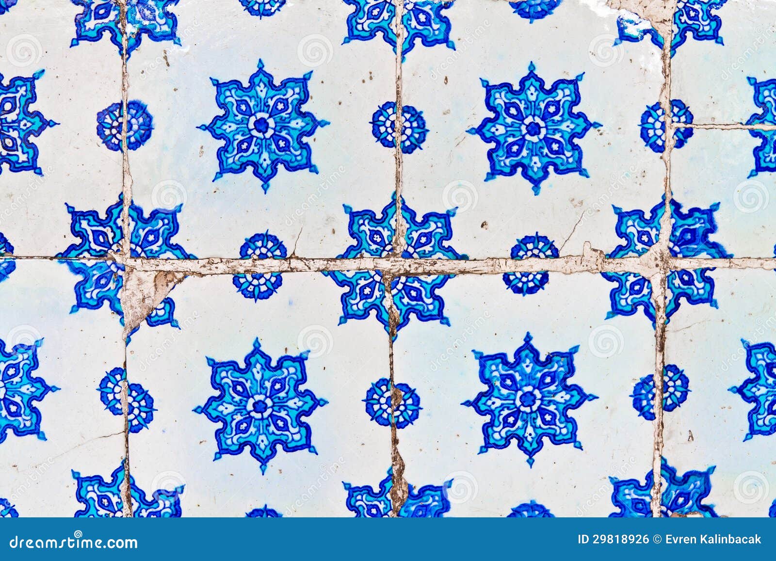 Blue Tile stock photo. Image of floral, tiled, design 29818926