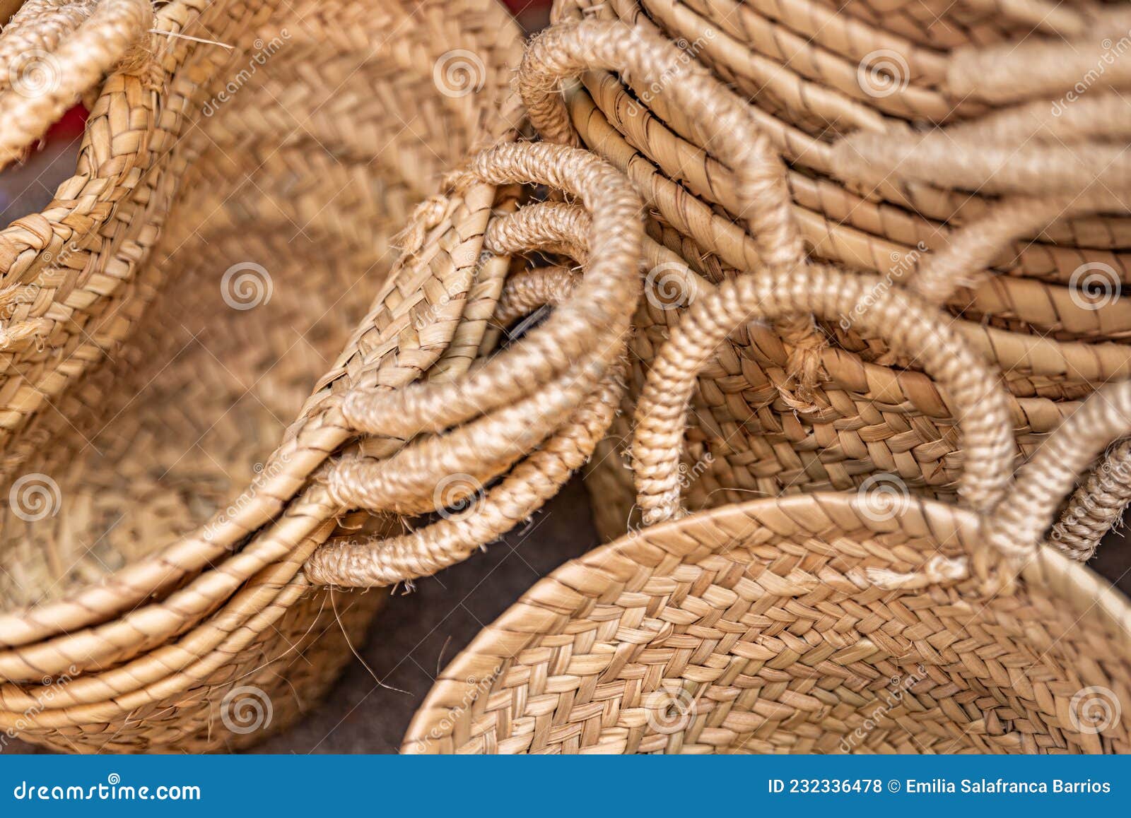 Handmade Wicker Baskets Made by Artisans Stock Photo Image of nature