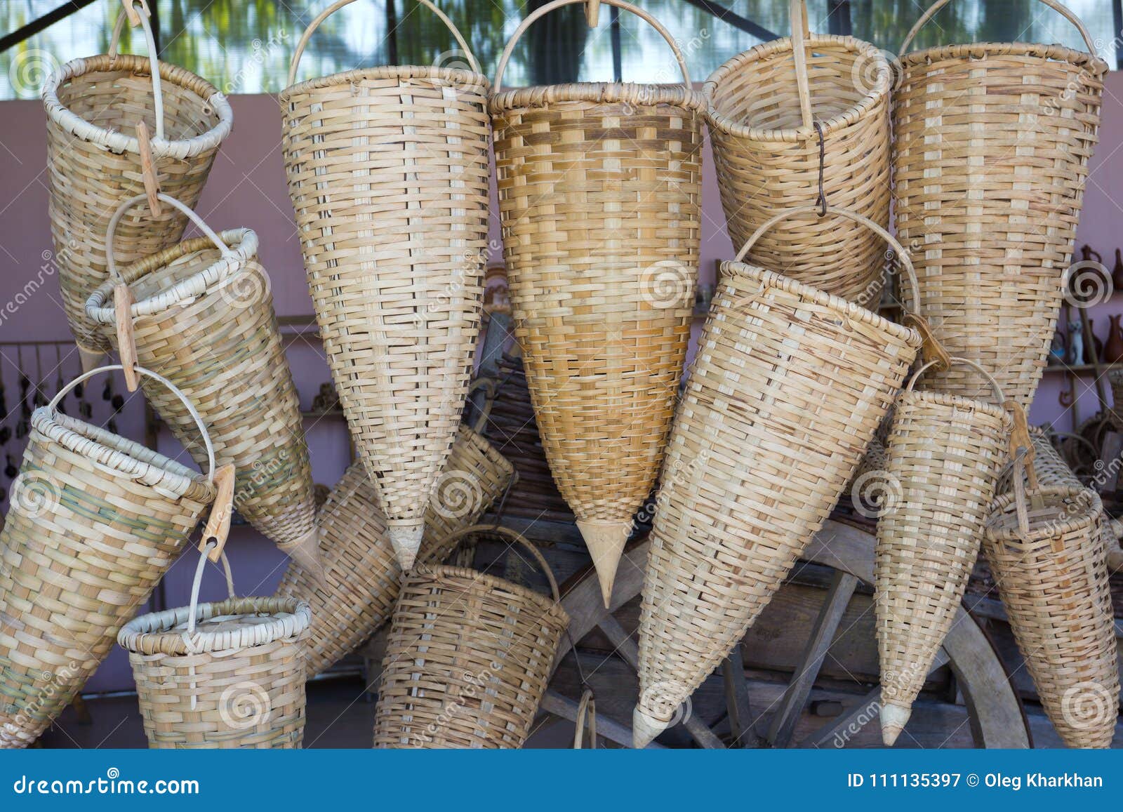 Handmade of willow rods stock image. Image of cutout 111135397