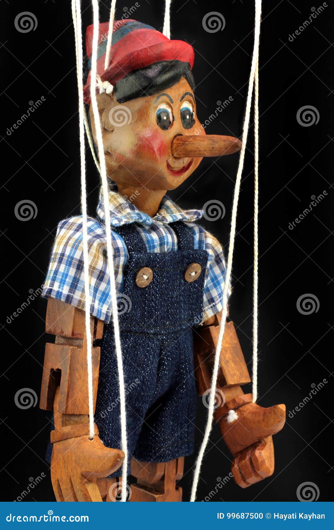 Italian Handmade Pinocchio Wooden Marionette