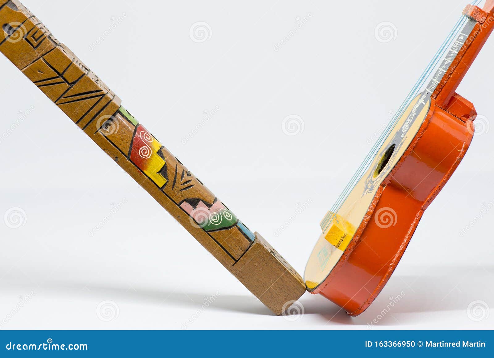 Handmade Wooden Ukulele and Flute Stock Photo Image of concert