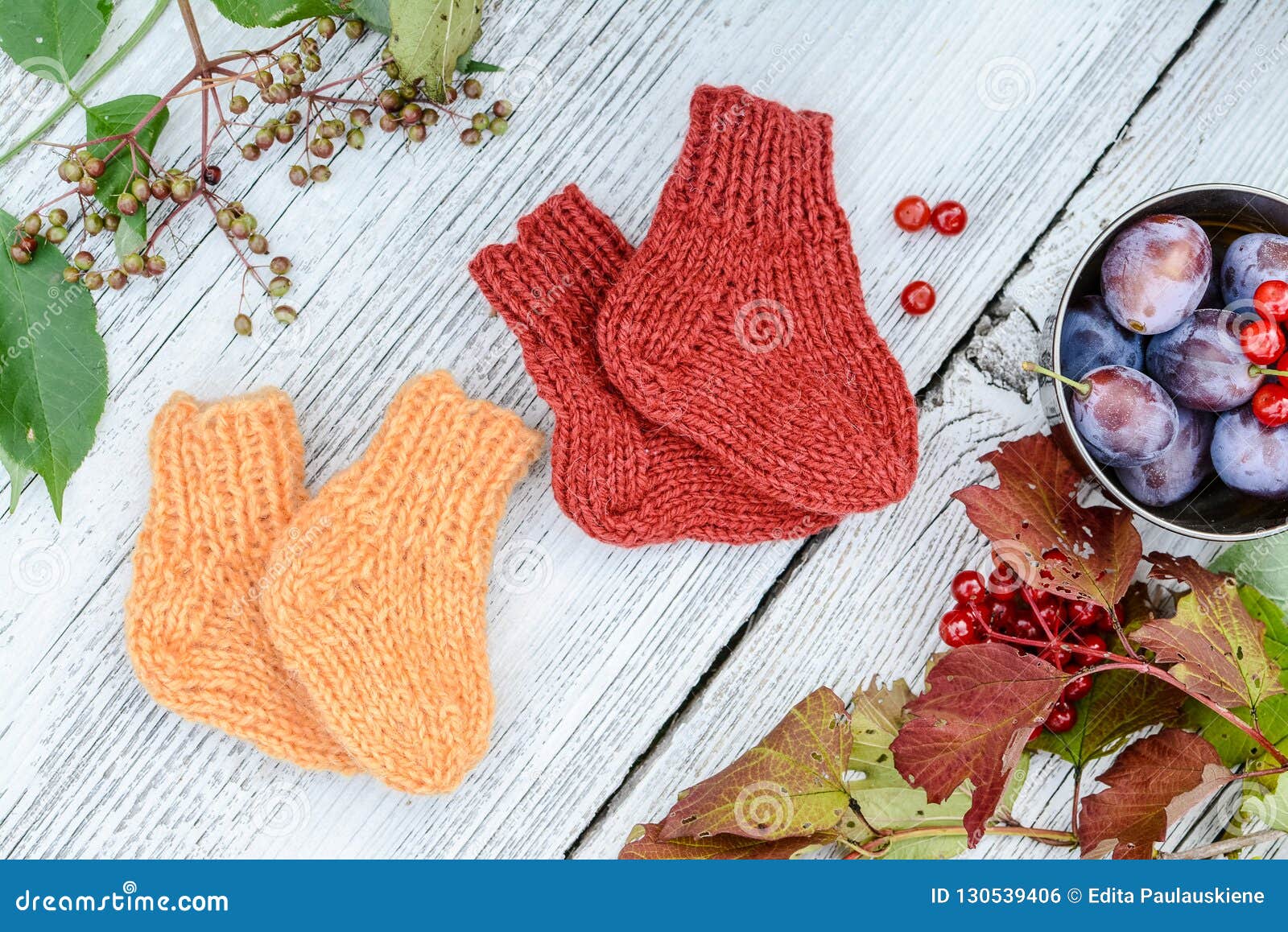 Handmade Woolen Socks for Little Ones Stock Photo - Image of autumn ...