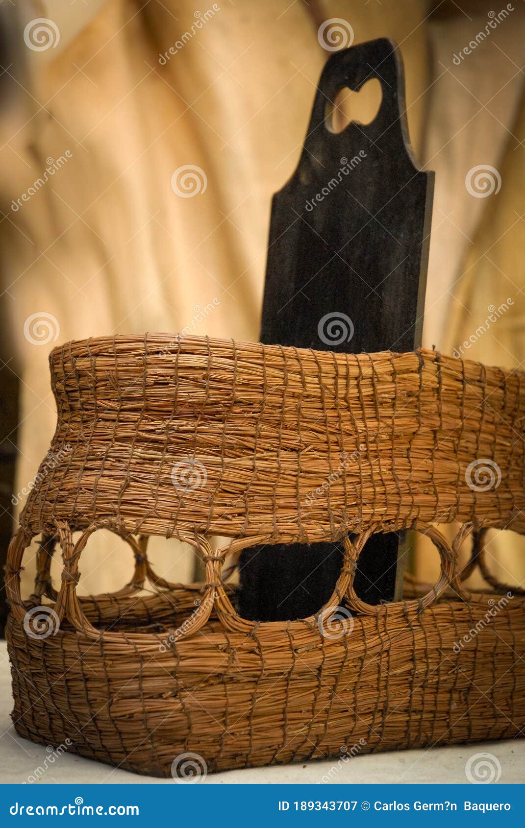 Handmade Woven South American Vegetable Fiber Baskets Stock Image