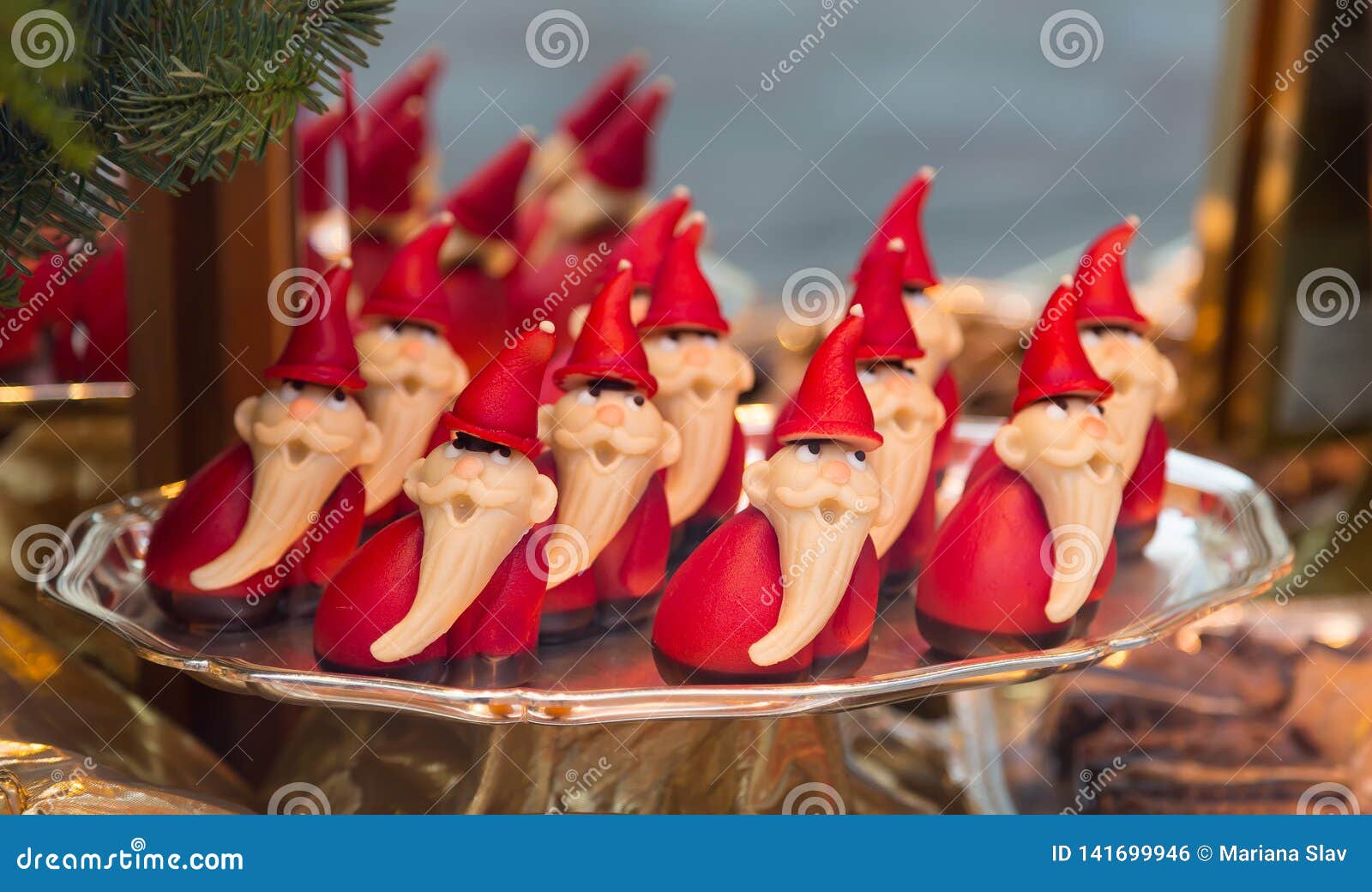 Handmolded Marzipan Figures - Santa Claus Stock Photo - Image of edible ...