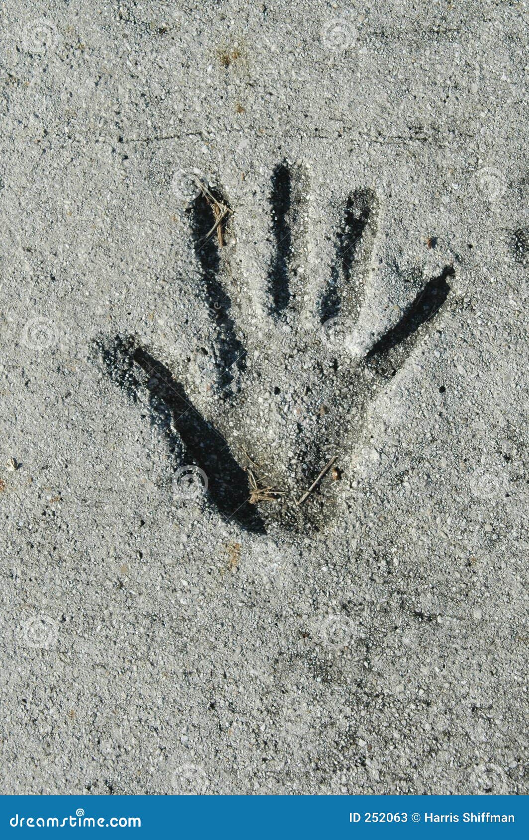 Handprint stock image. Image of palm, concrete, spread 252063