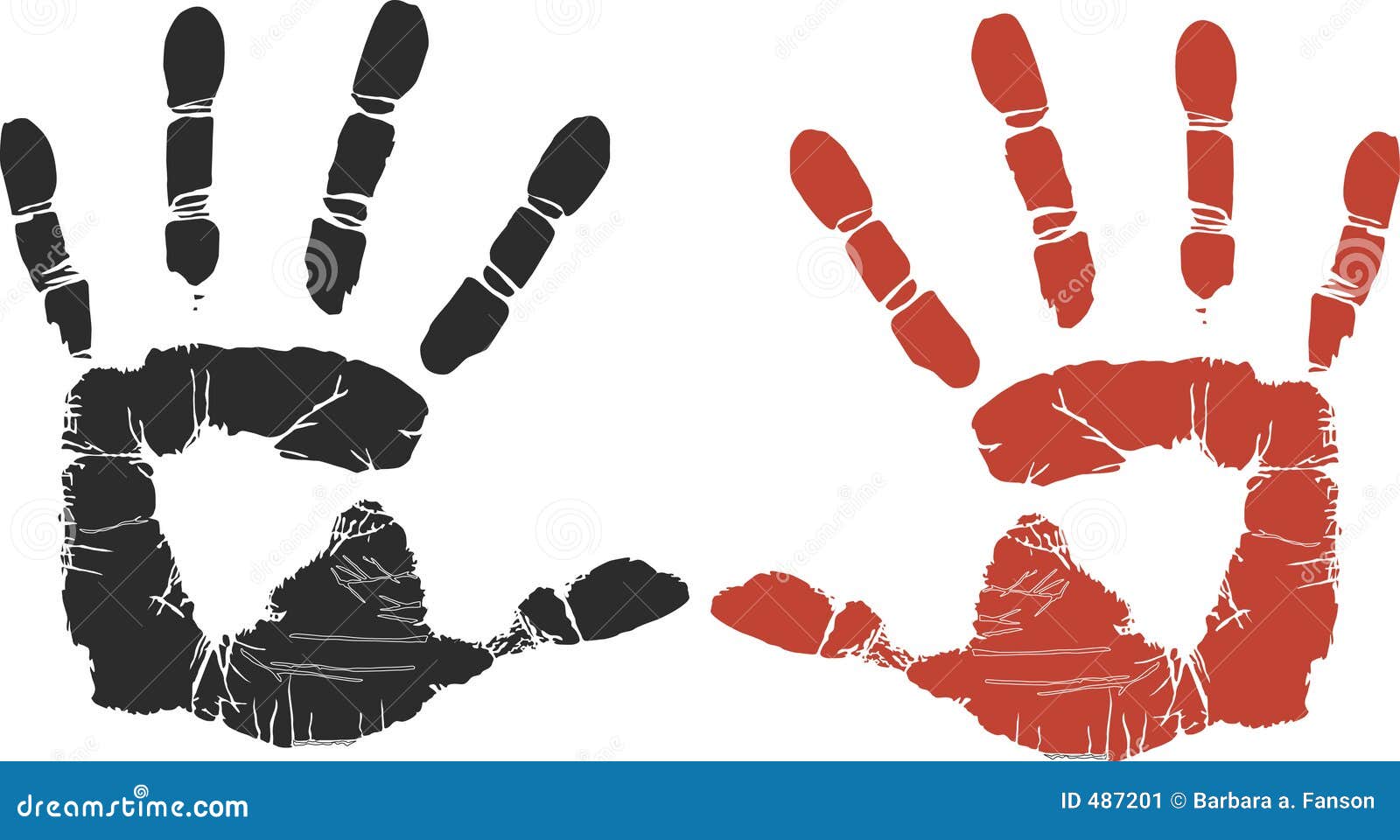Handprints stock vector. Illustration of paint, hands, hand - 487201
