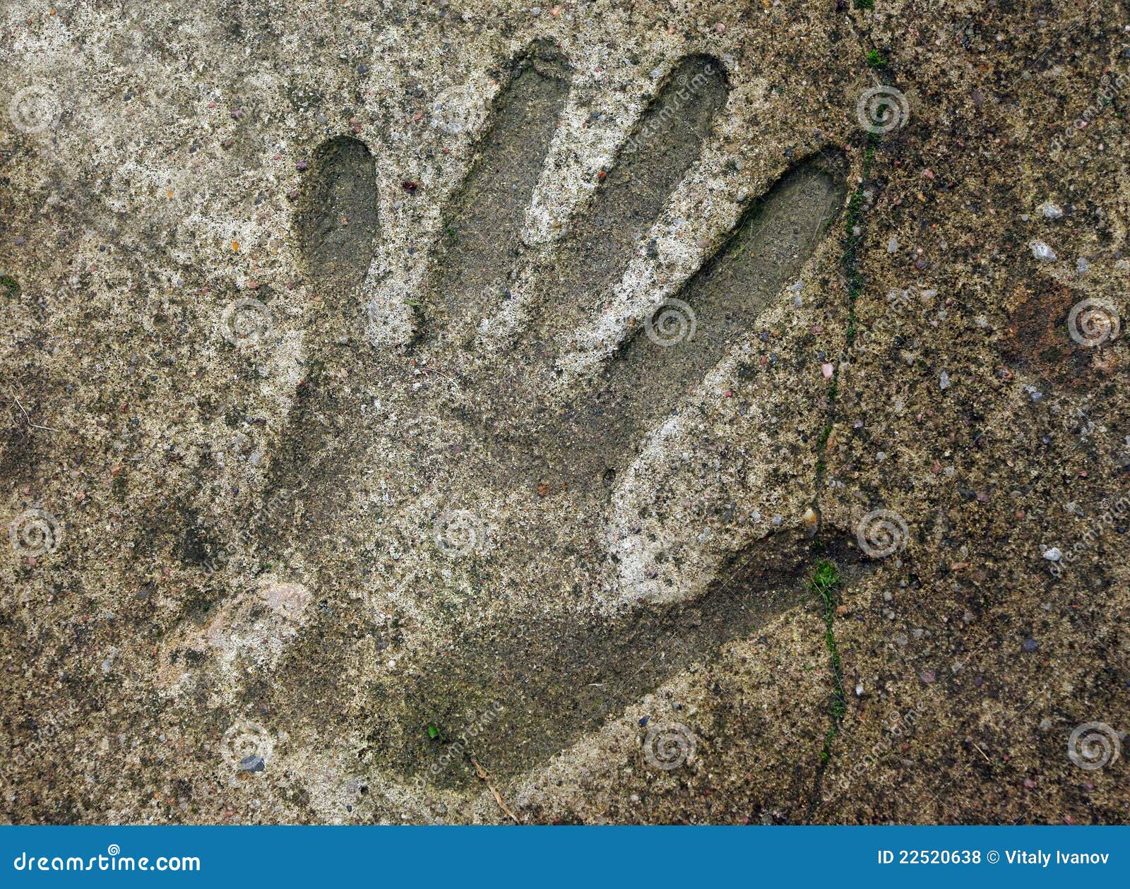 Handprints In Cement stock photo. Image of people, adult 22520638