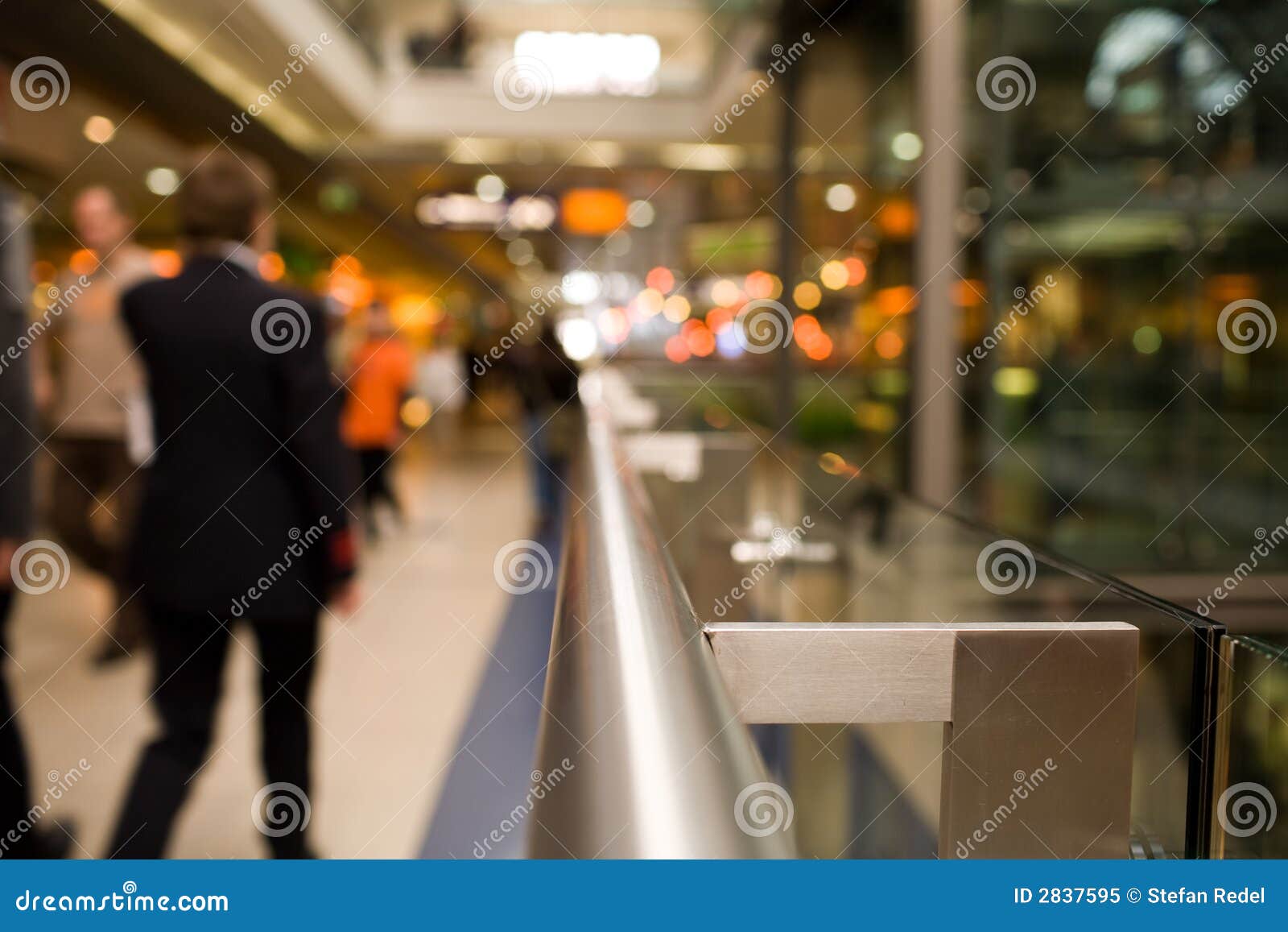 handrail in shopping mall