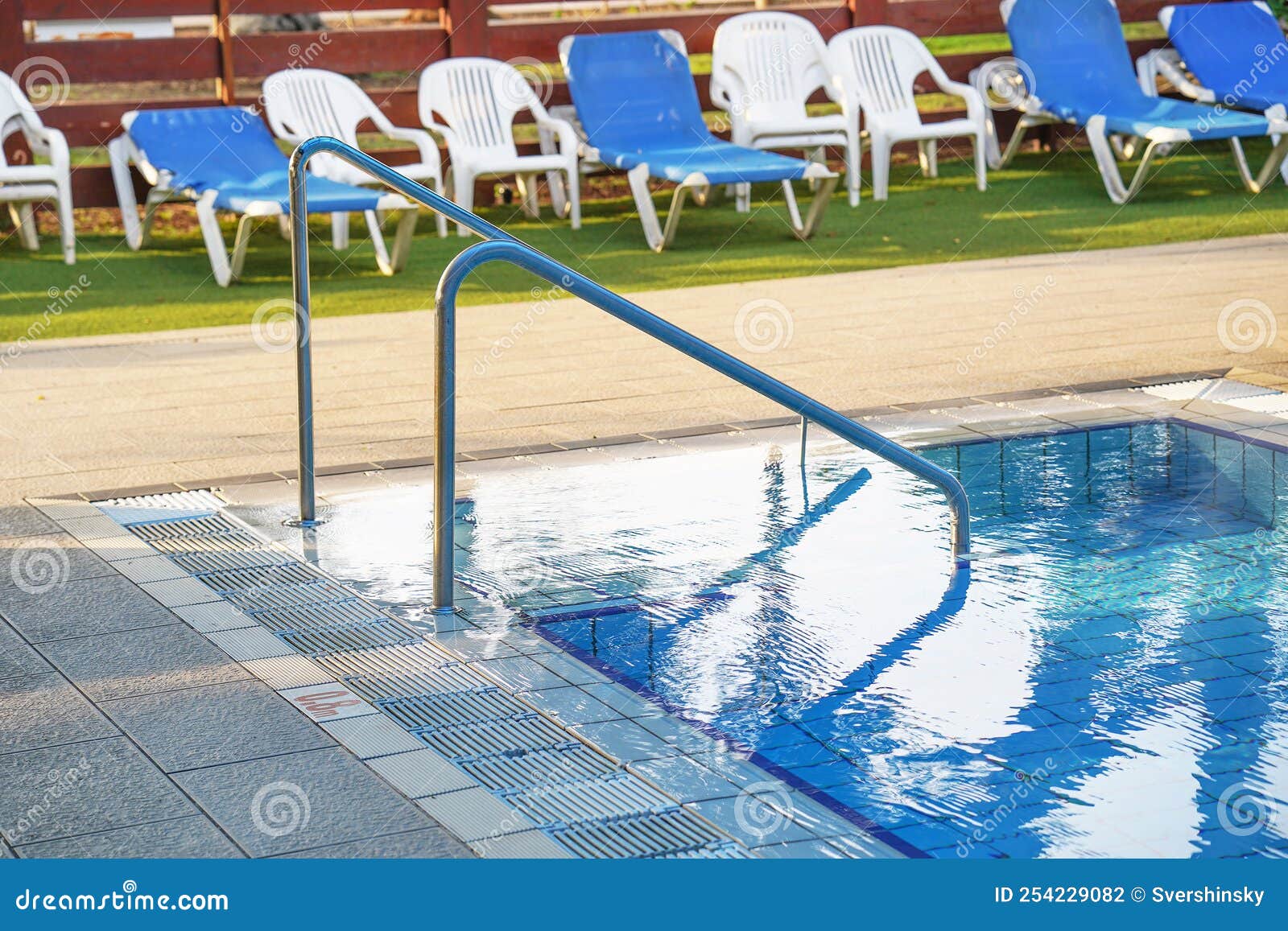 Handrails for Descent into the Pool Stock Photo Image of handrail