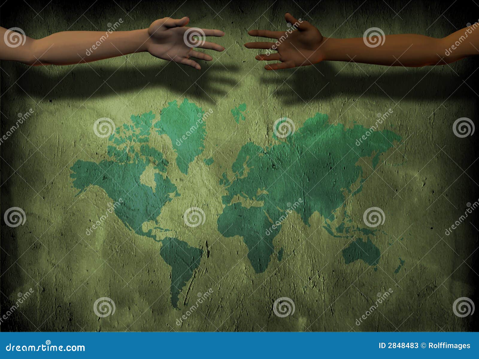 Hands across the world stock illustration. Illustration of diplomacy