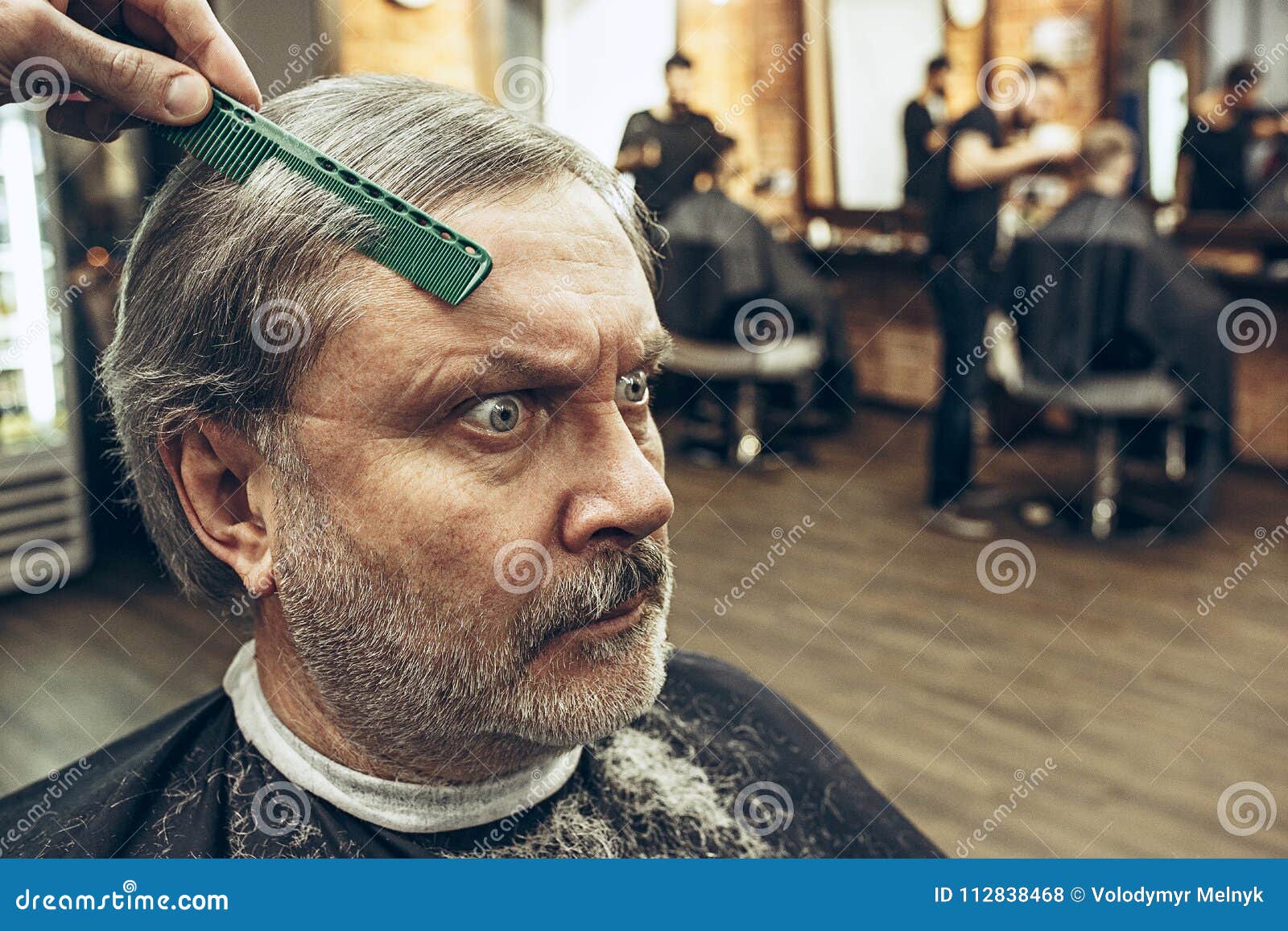 The Hands of Barber Making Haircut Attractive Old Man in Barbershop Stock  Photo - Image of beautiful, care: 112838468