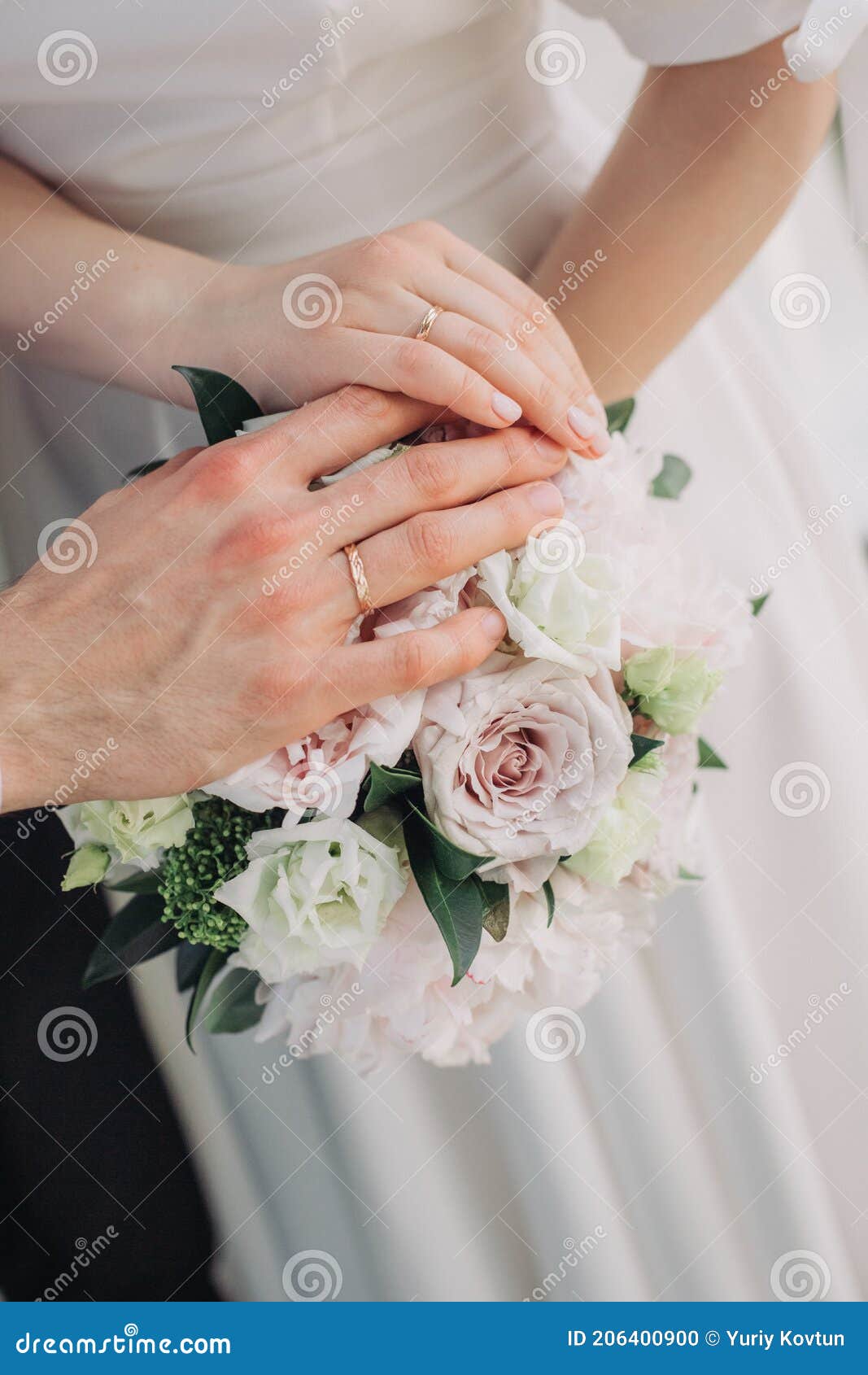Hands Bride Groom Together Tenderness Couple Love Stock Photo - Image ...