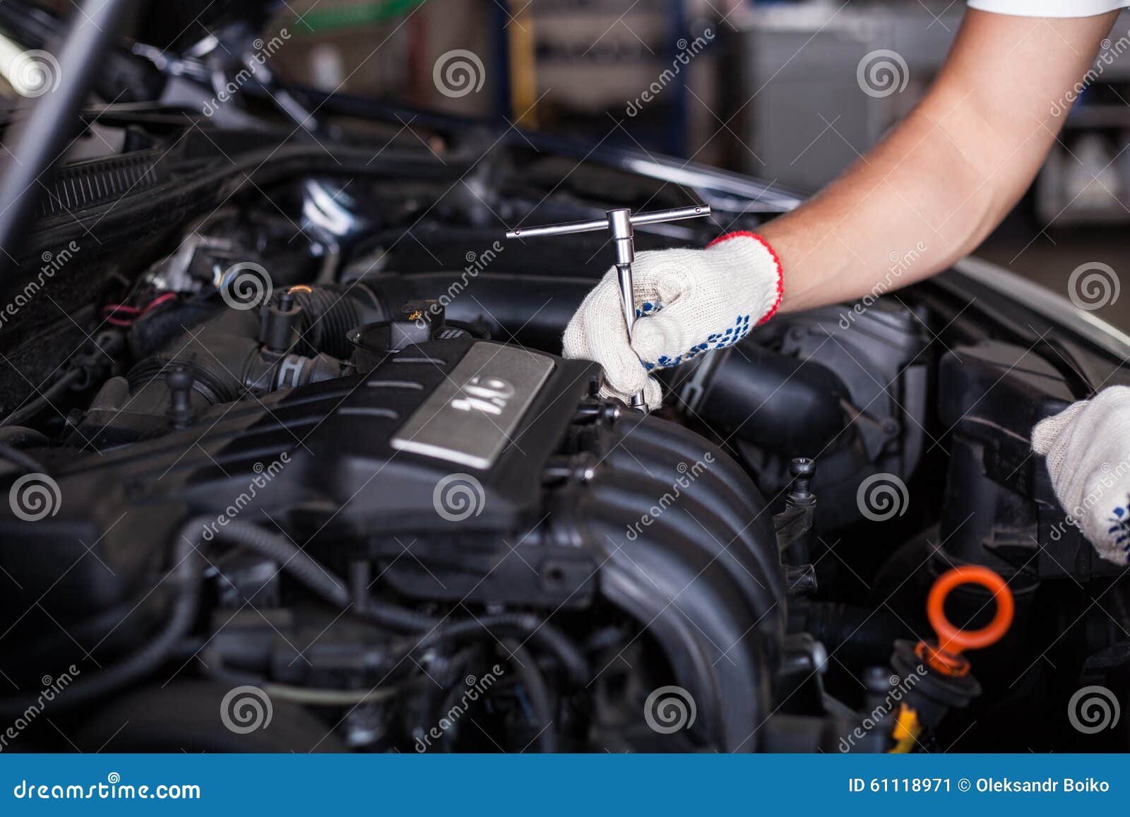 Hands of car mechanic stock image. Image of profession 61118971