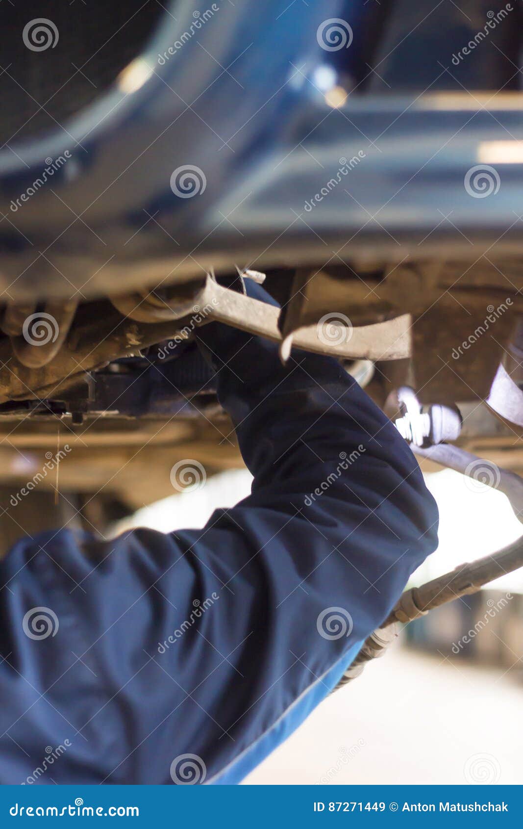 Hands of Car Mechanic in Auto Repair Service. Stock Image Image of