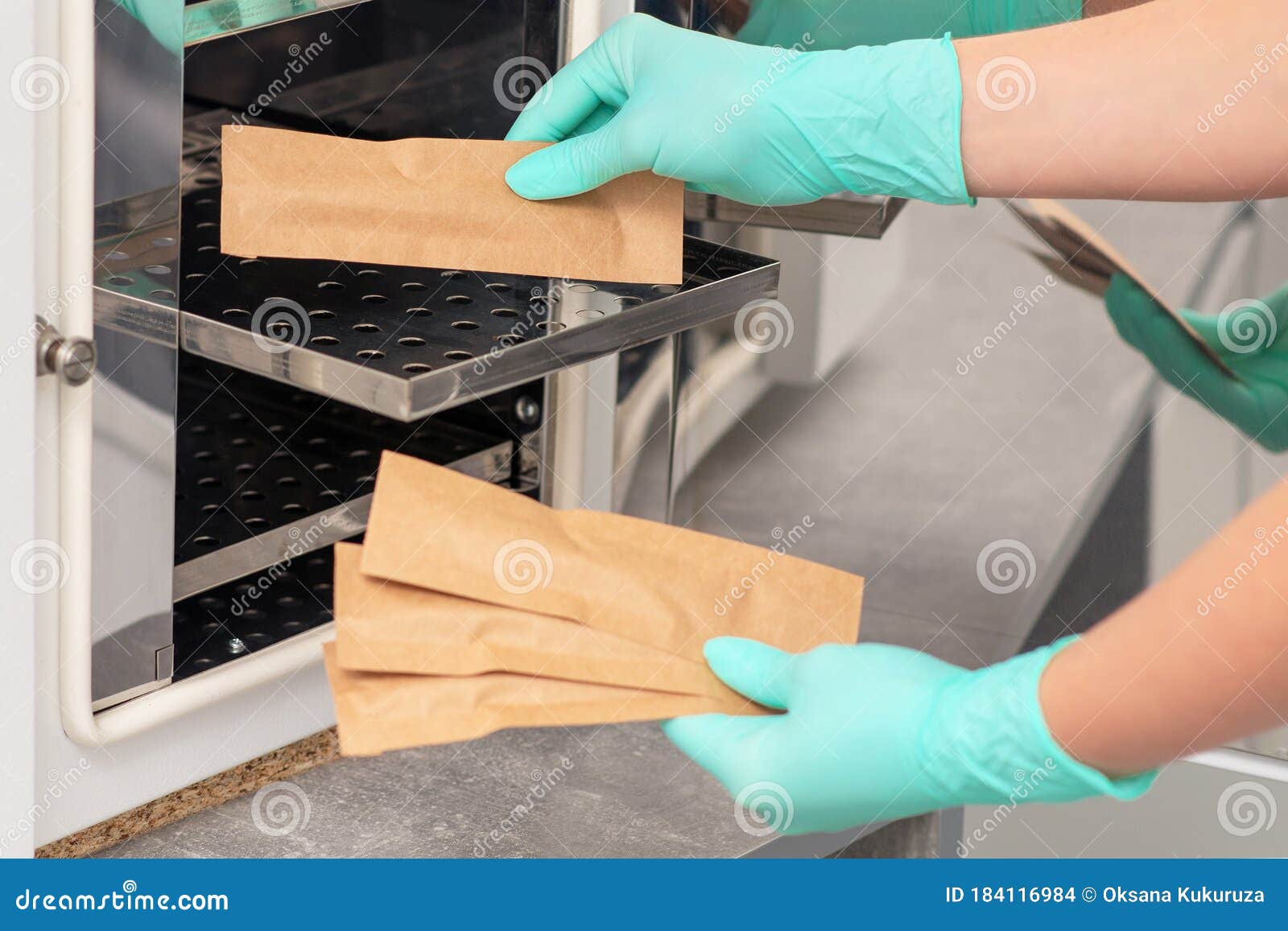 Hands Cleans Medical Tools by Ultrasonic Cleaner Stock Photo Image of antiseptic, loading