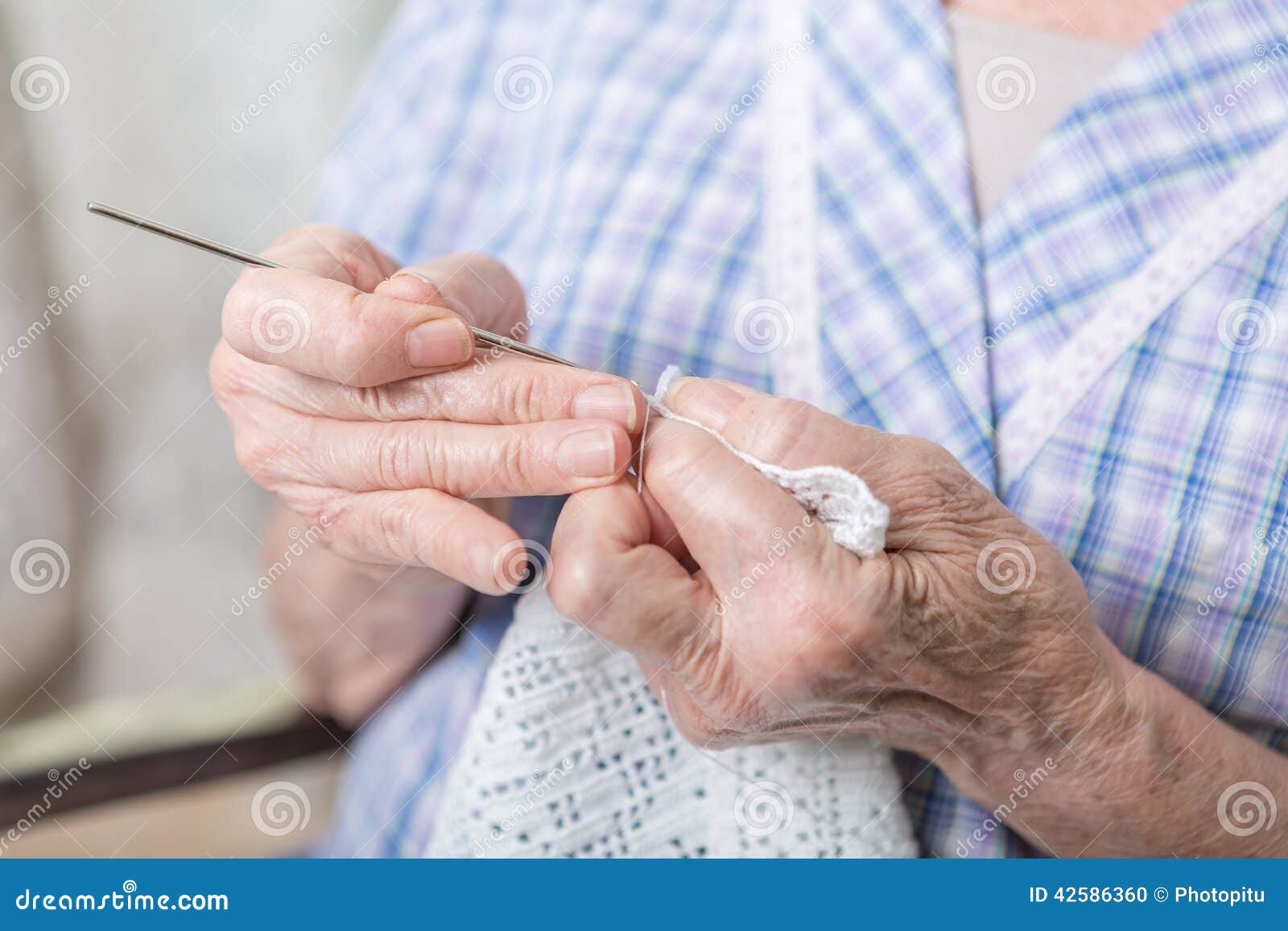 Hands crocheting stock photo. Image of female, sewing - 42586360