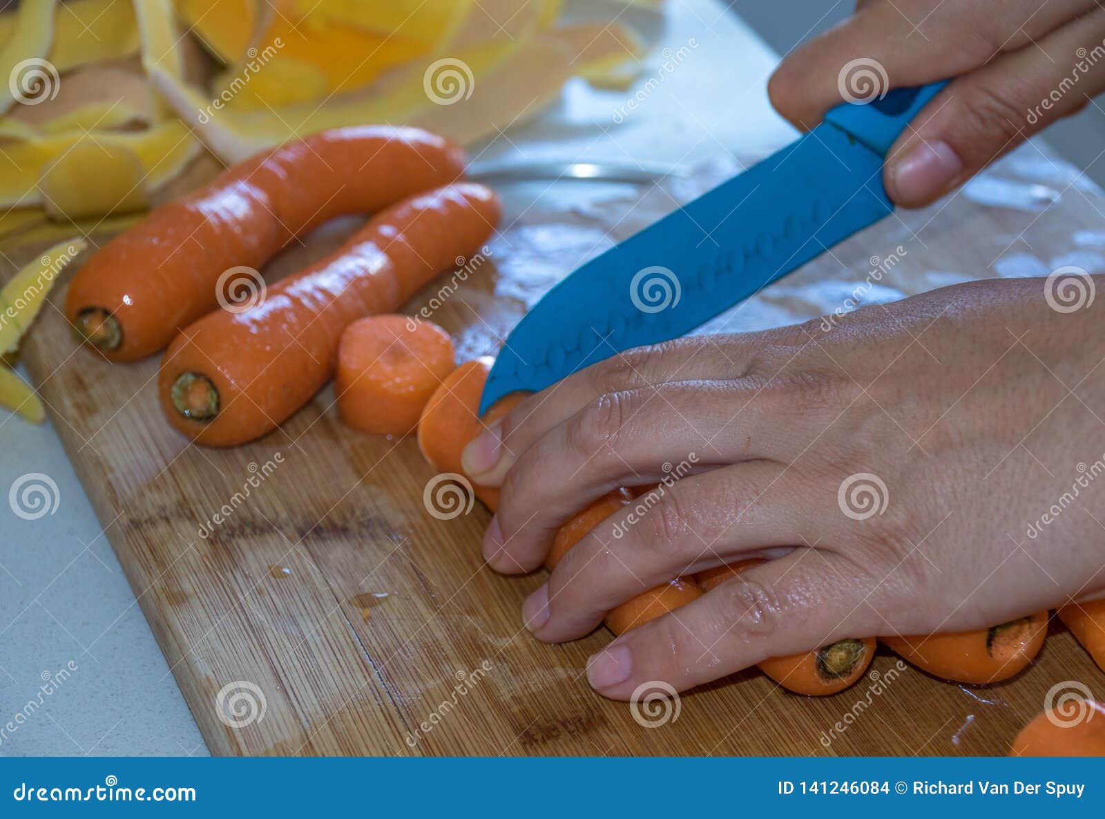 Hands Cutting Fresh Vegetables Isolated Stock Photo Image of hand