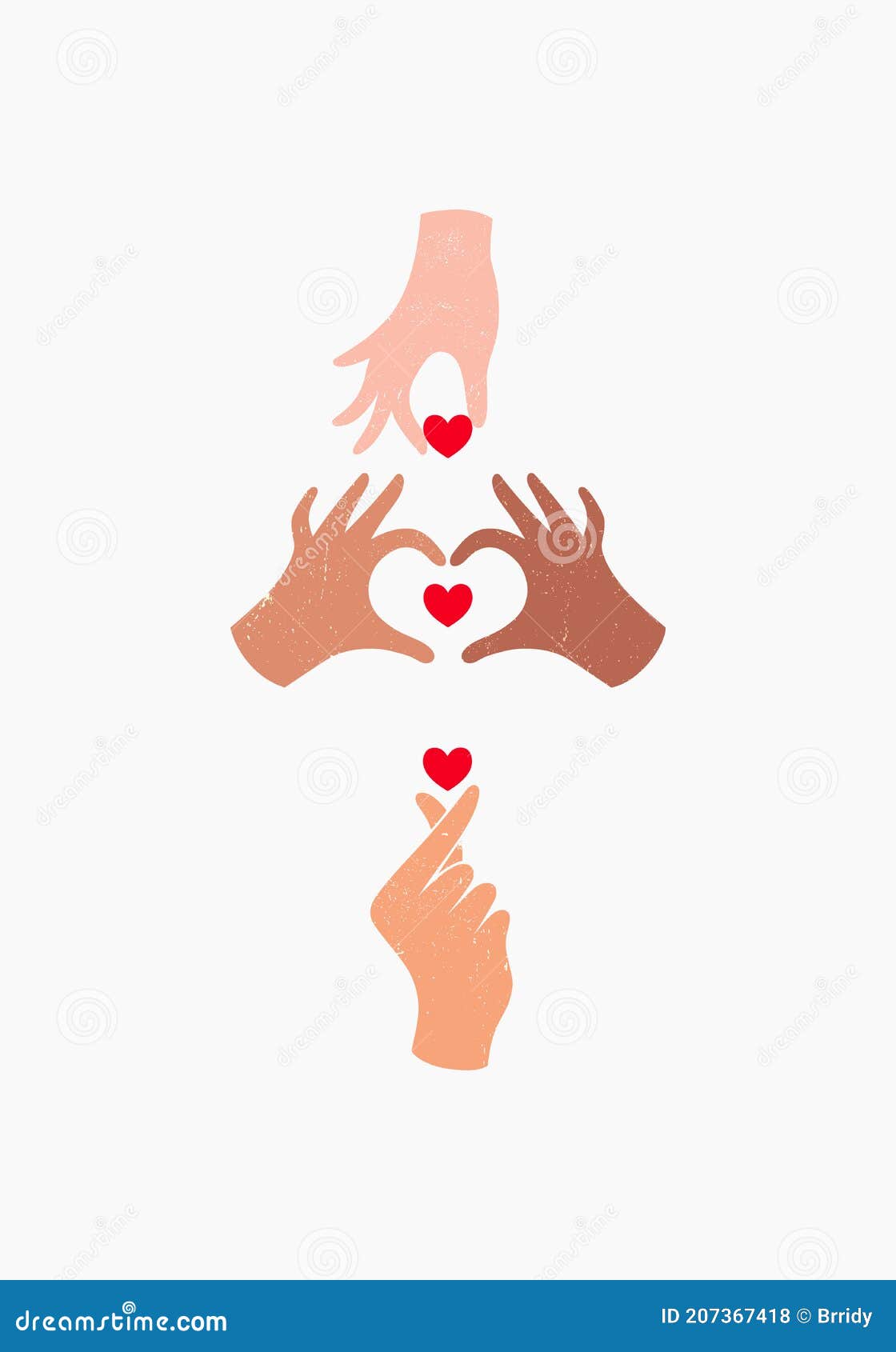 Hands of Diverse Group of People Holding Hands Together. Flat Cartoon  Vector Illustration Stock Illustration - Illustration of romance,  partnership: 207367418