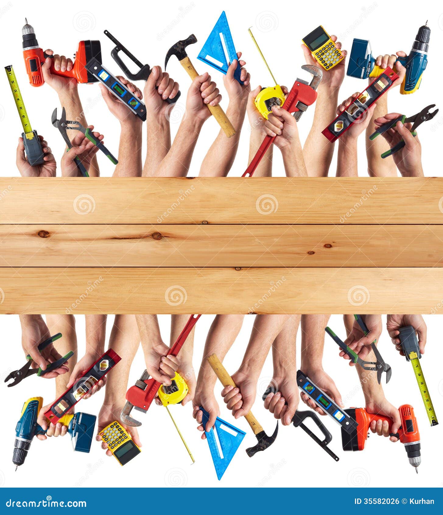 Hands with DIY tools. stock photo. Image of adjustable - 35582026