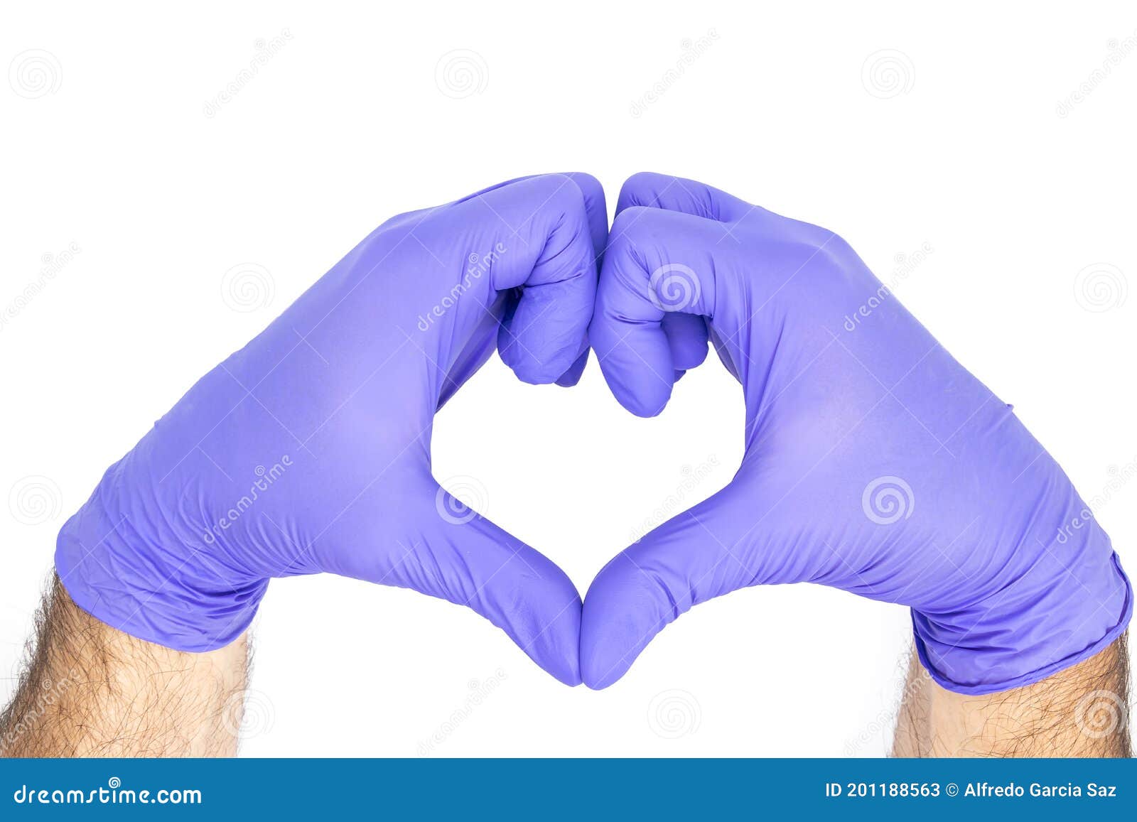 Hands of a Doctor or Nurse with Medical Gloves Depict a Heart Isolated ...