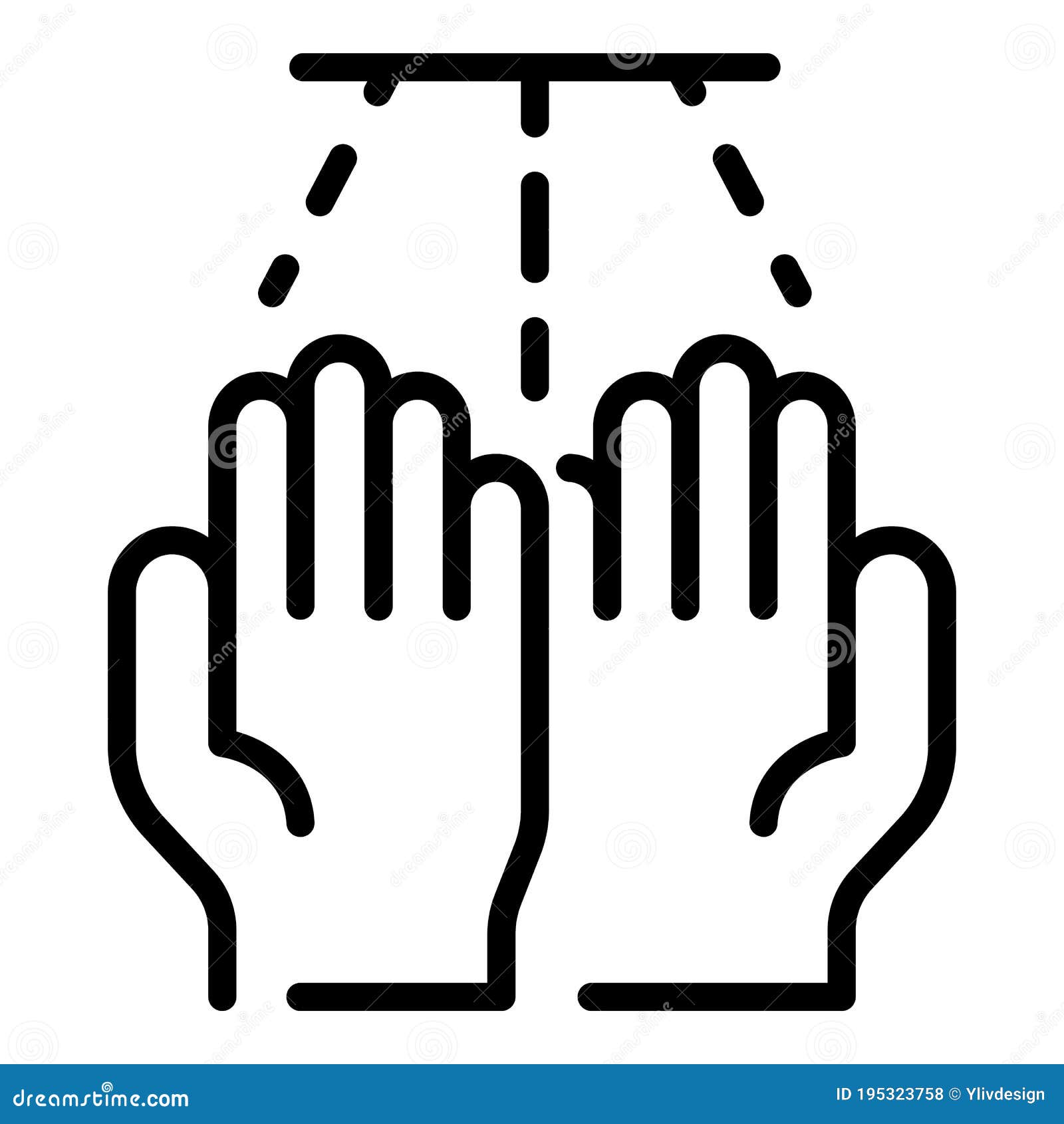 hands dryer icon, outline style