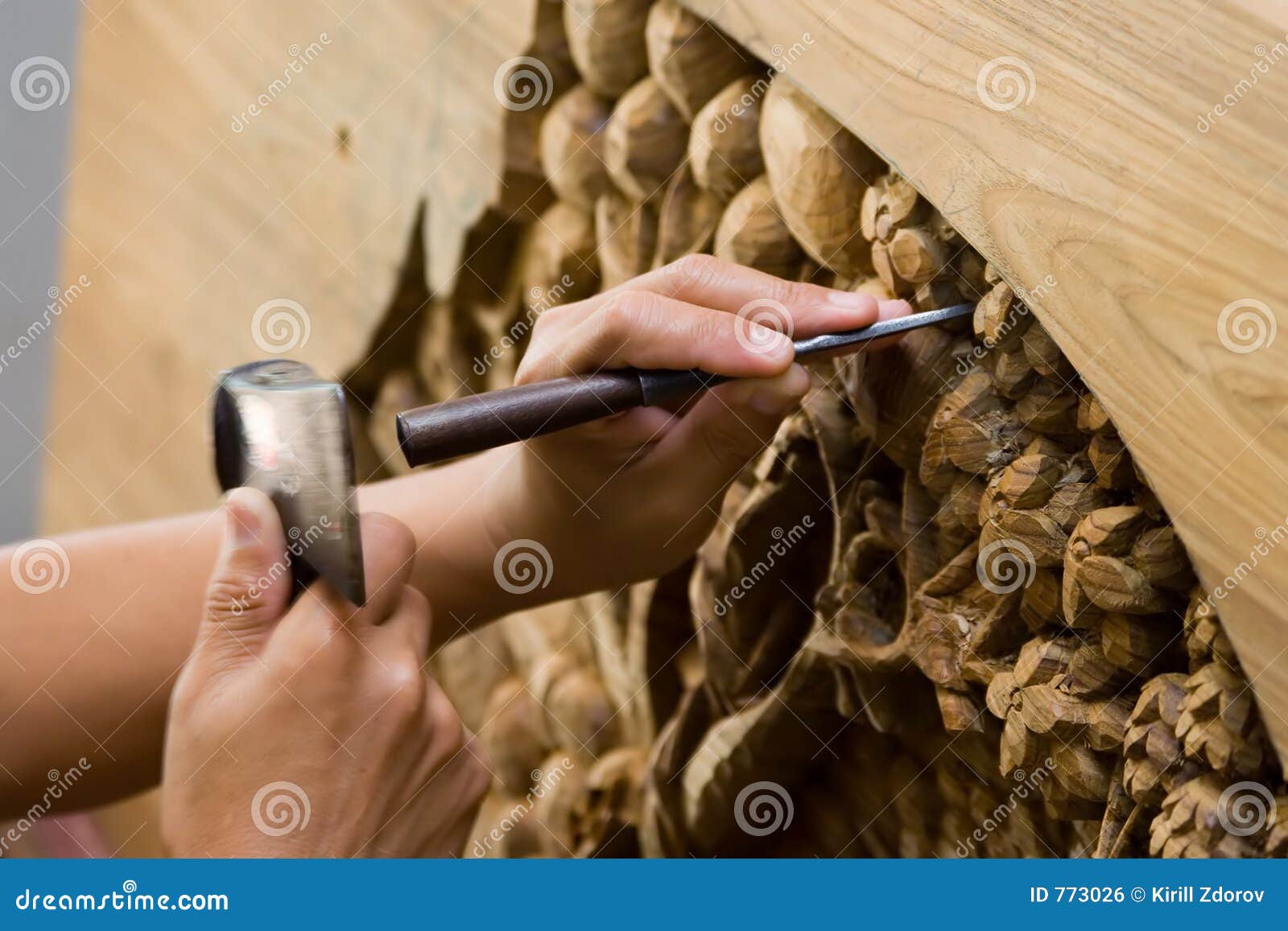 Hands engraving wood stock photo. Image of lumber, construction 773026