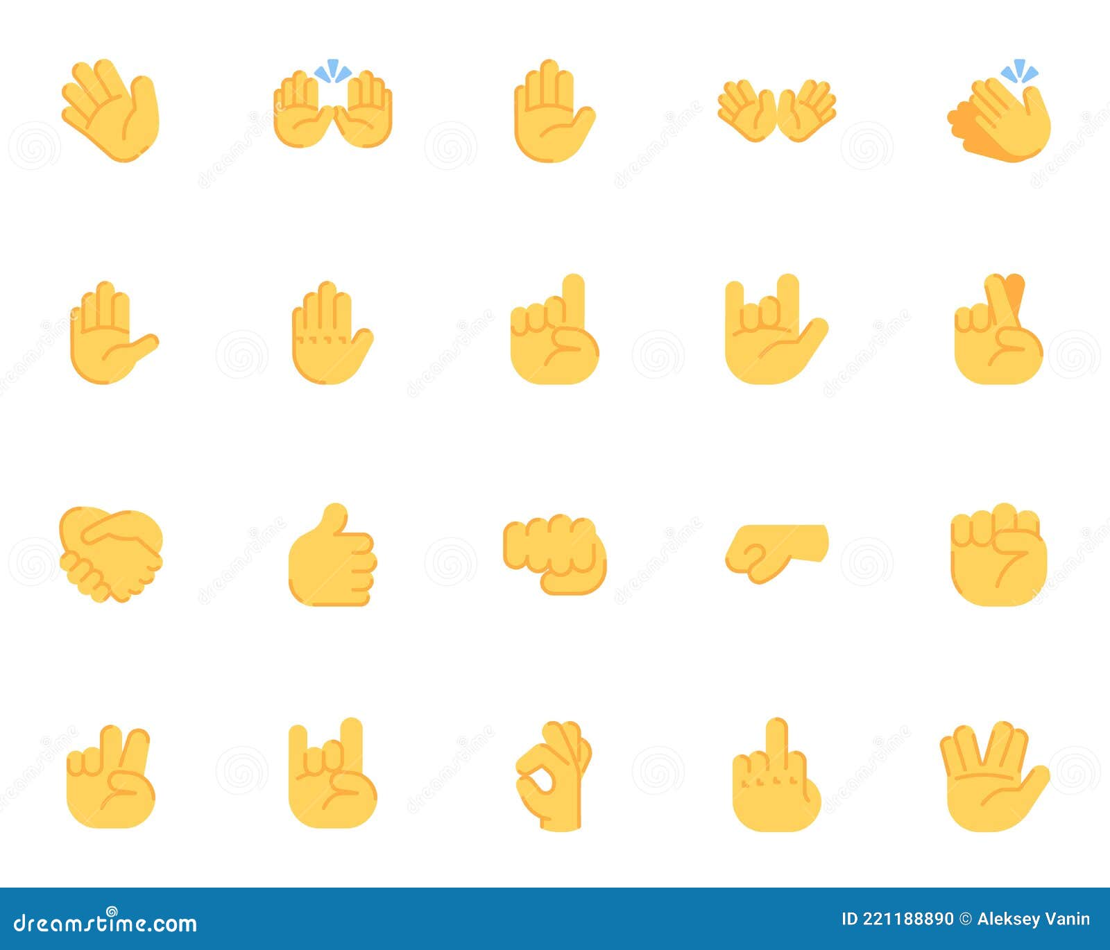 Handshake icon. Hand gesture emoji vector illustration. Stock